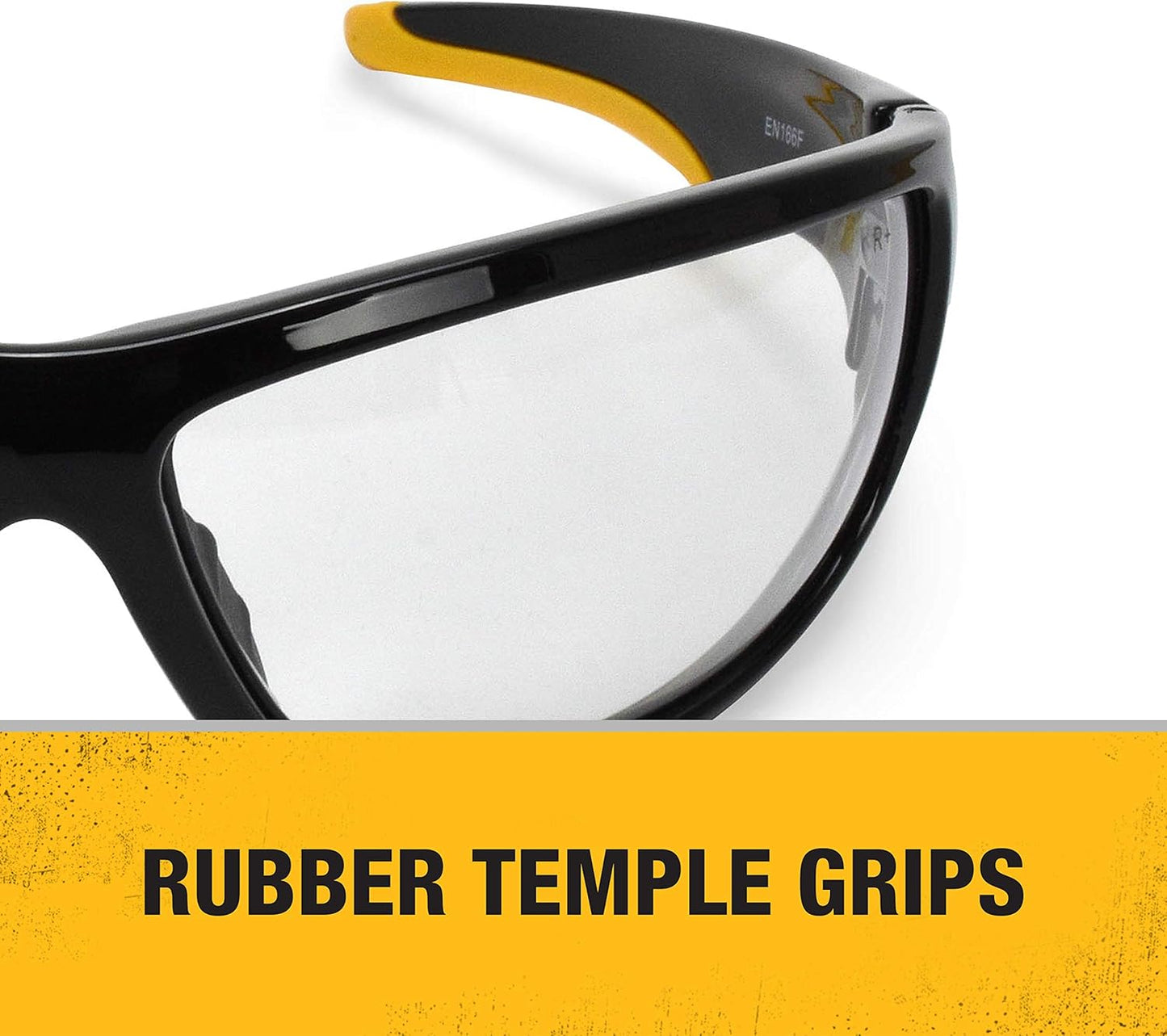 Dewalt Dominator Safety Glasses Dpg94 Unisex Adult Non Slip Polarized Mirrored Rubber Full Rim