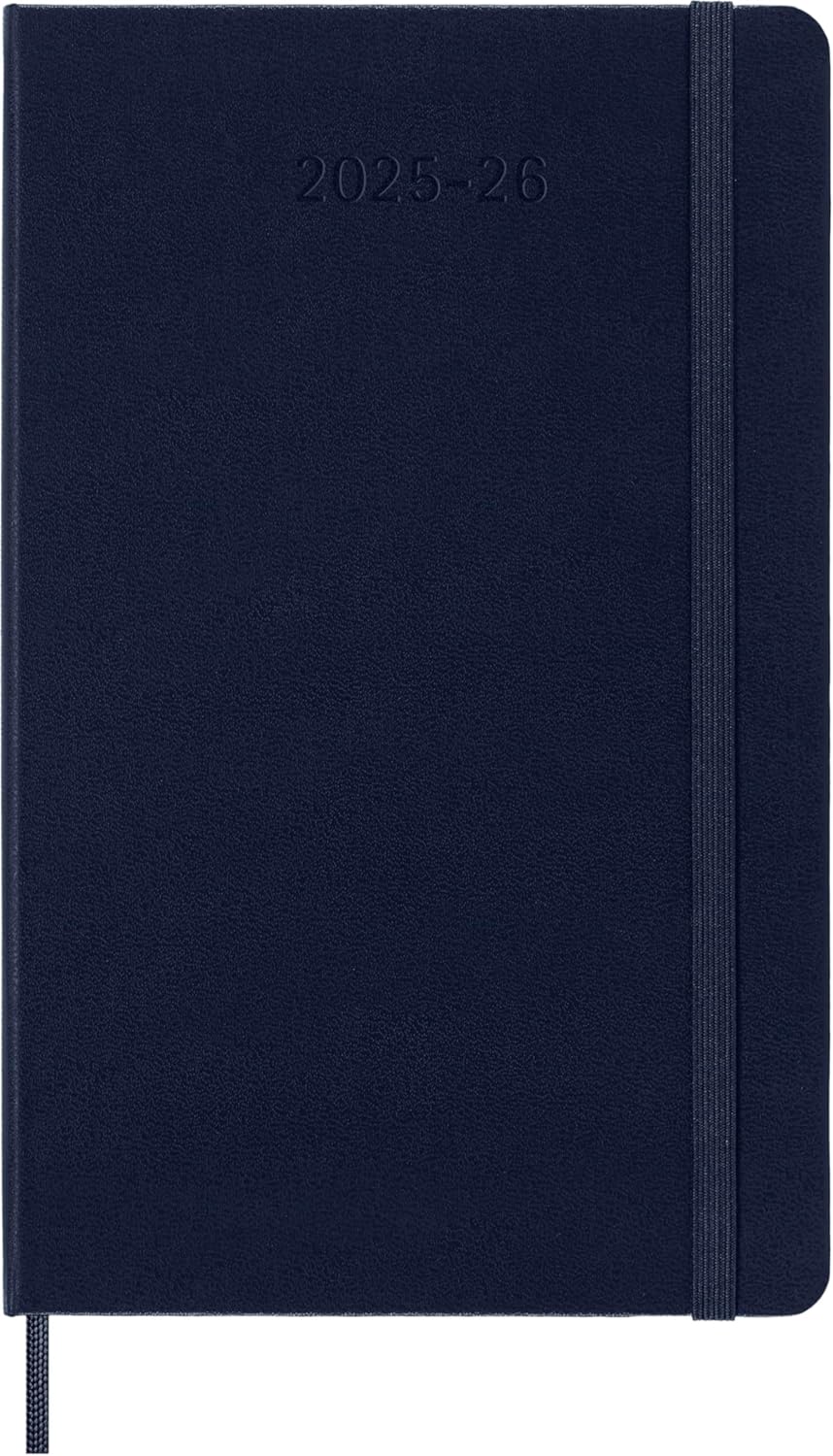 Moleskine Classic 18 Month 2025-2026 Weekly Planner, Hard Cover, Large (5" x 8.25"), Sapphire Blue, 208 pages
