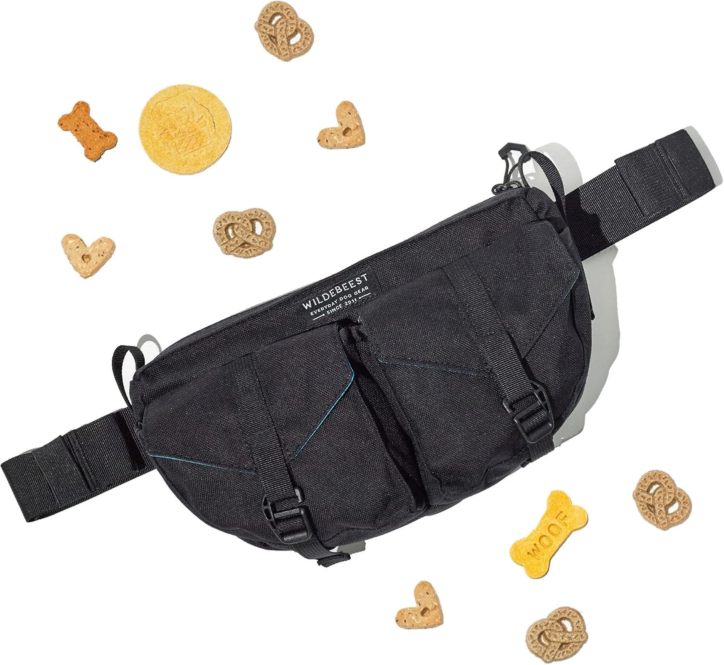 Wildebeest Farallon Bag - Versatile Cross Body Bag, Fanny Pack, Dog Treat Pouch - Secure, Easy Access Pockets, Adjustable Buckle Strap, Poop Bag Dispenser, Water-Resistant, Fits Any Smartphone