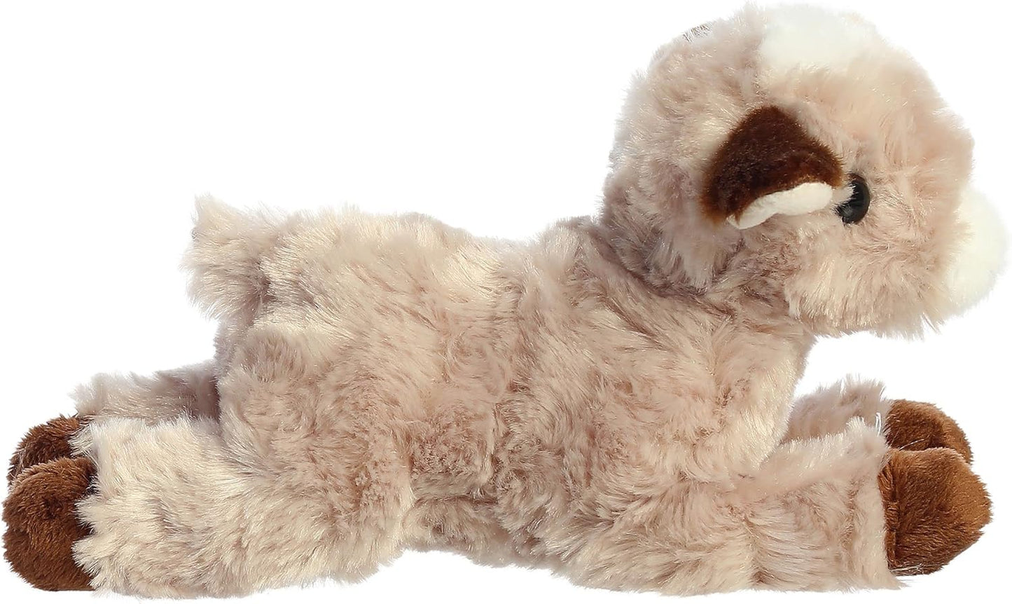 Aurora® Adorable Mini Flopsie™ Paisley Goat™ Stuffed Animal - Mini Companions Ready for Playful Adventures - for Kids All Ages, Toddlers, Adults, and Families - Brown 8 Inches