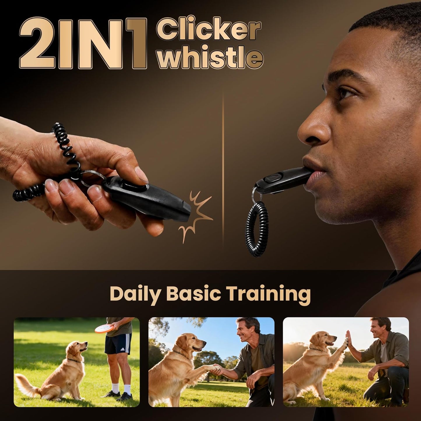 Dog Training Collar with Clicker - 4200Ft E Collar for Dogs Training IPX7 Waterproof with 3 Training Modes, Dog Shock Collar for Dogs(15-140 lbs)