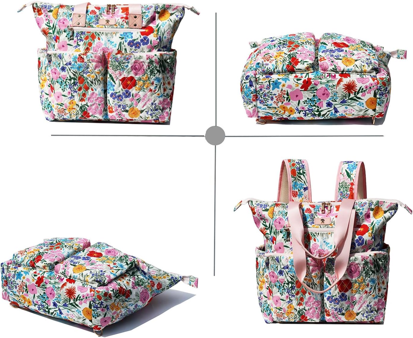 ESVAN Diaper Tote Bag Totepack Backpack 2 in 1 for Women Multifunctional Large Capacity with Insulated Pockets Travel | Multifunctional, Travel
