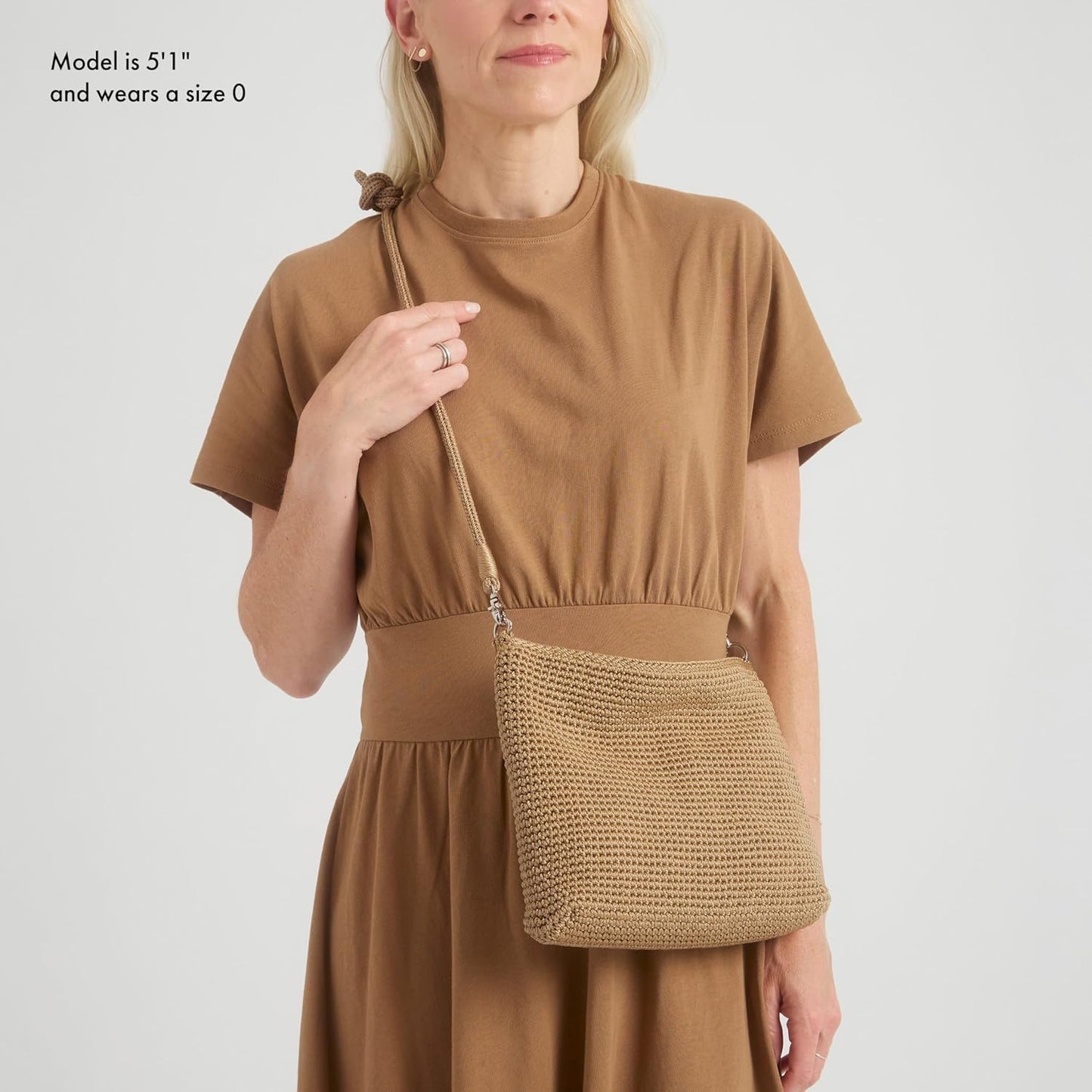 The Sak Lumi Convertible Crossbody Purse - Women's Handbag for Everyday & Travel, 3-in-1 Small Crossbody in Crochet & Leather
