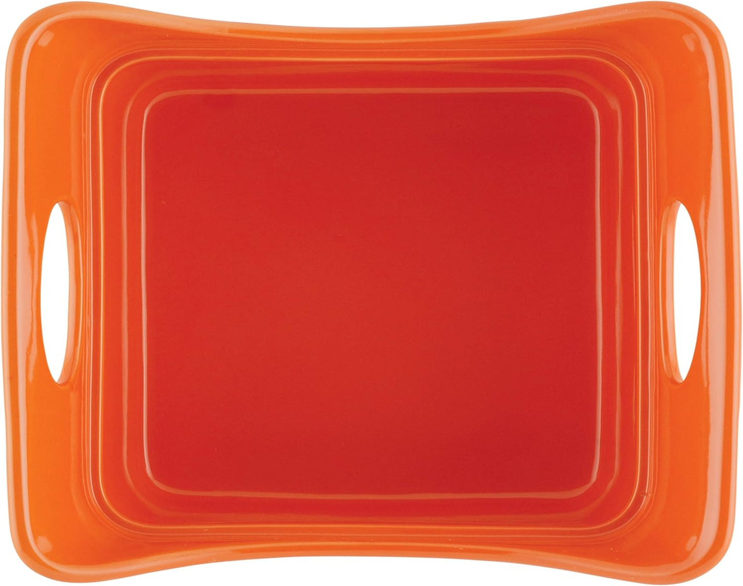 Rachael Ray Stoneware 2-Quart Square Baker, Orange