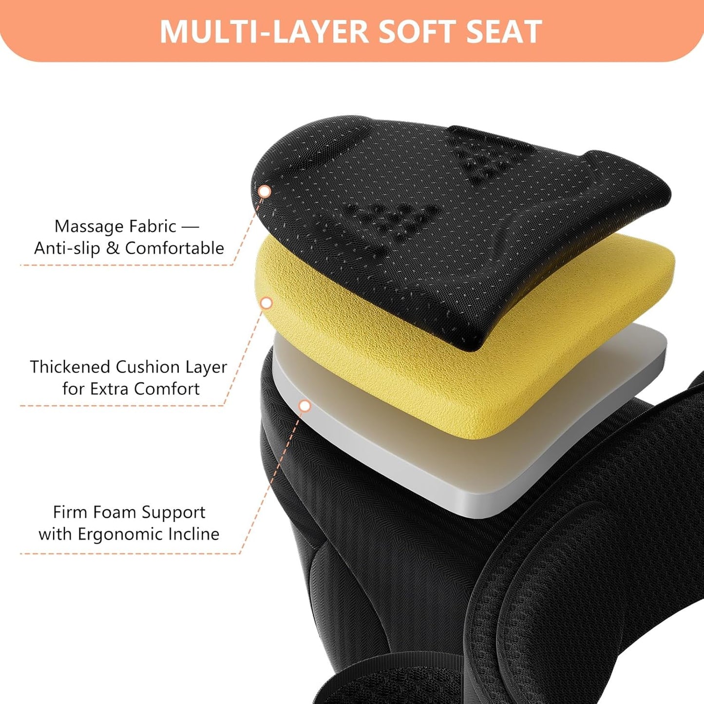 HKAI Baby Hip Carrier,Baby Carrier with Adjustable Waistband & Breathable Mesh, Ergonomic Carrier with Non-Slip Hip Seat Surface for Newborns & Toddlers (Black)