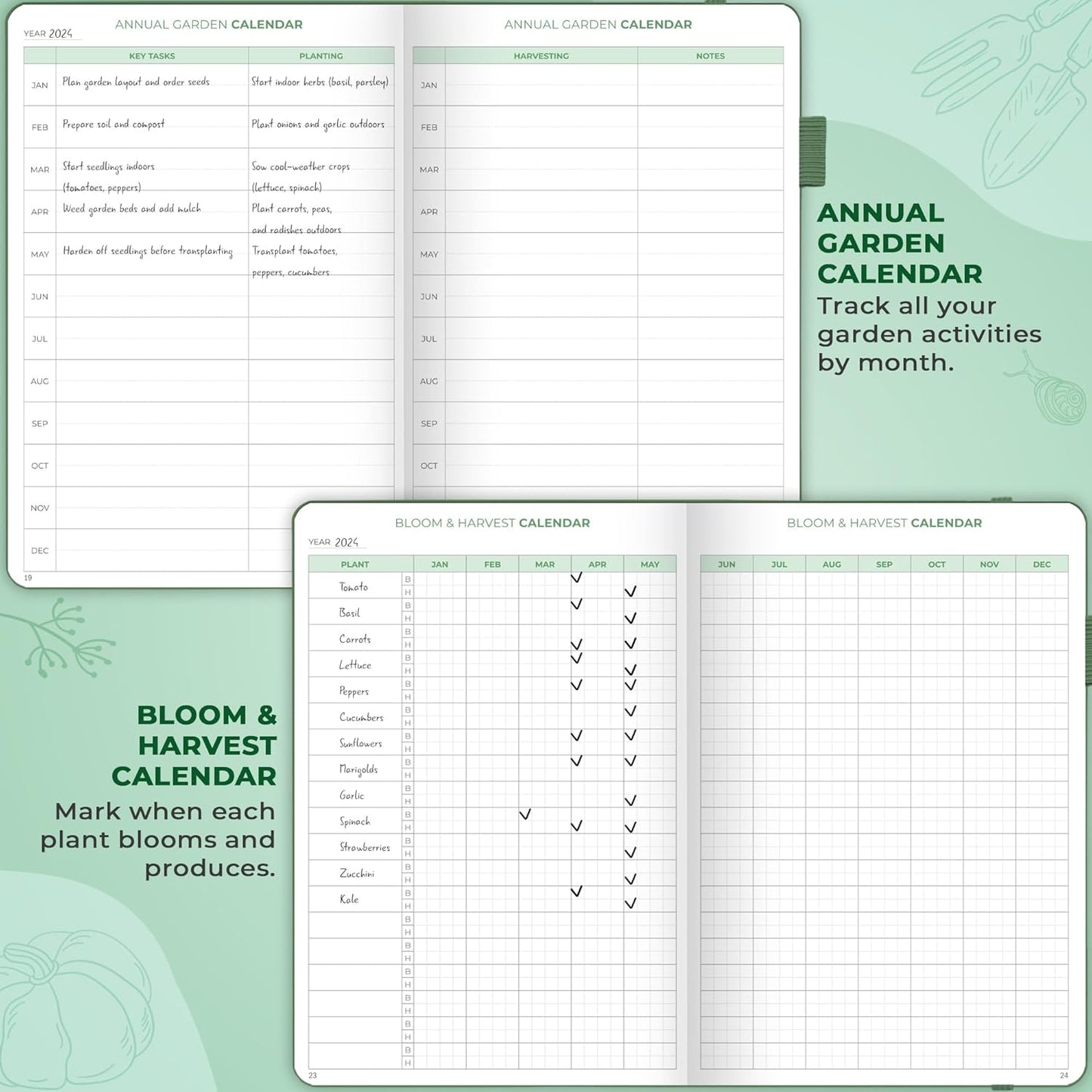 Clever Fox Gardener’s Journal – Guided Gardening Notebook to Plant Vegetables, Flowers & Herbs – 5-Year Garden Log Book for Beginners (Forest Green)