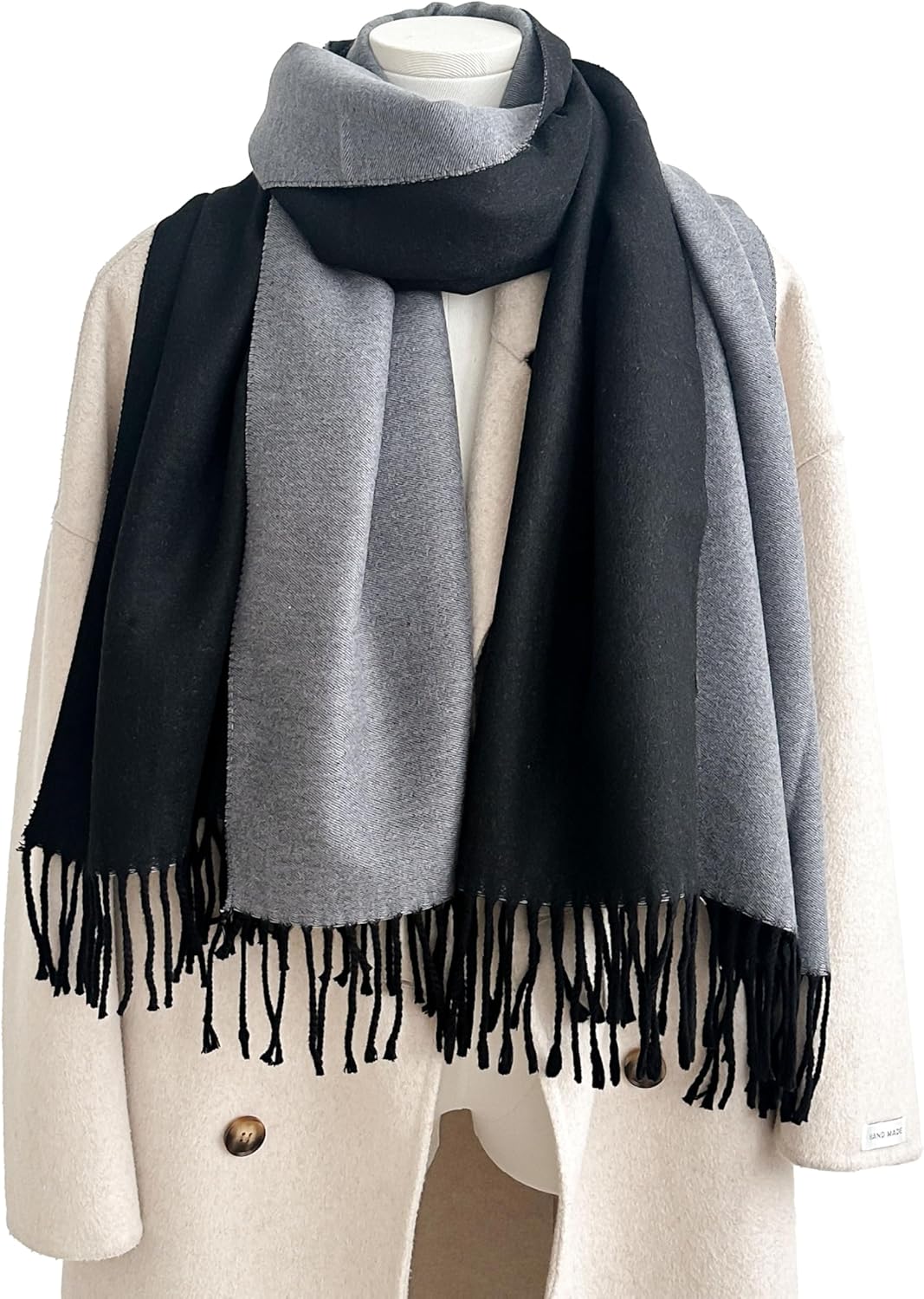 Winter Scarf for Women-Reversible Scarf with Cashmere-Like Softness 70x200cm - Warm Shawl Wrap -Pashmina Shawls Wrap
