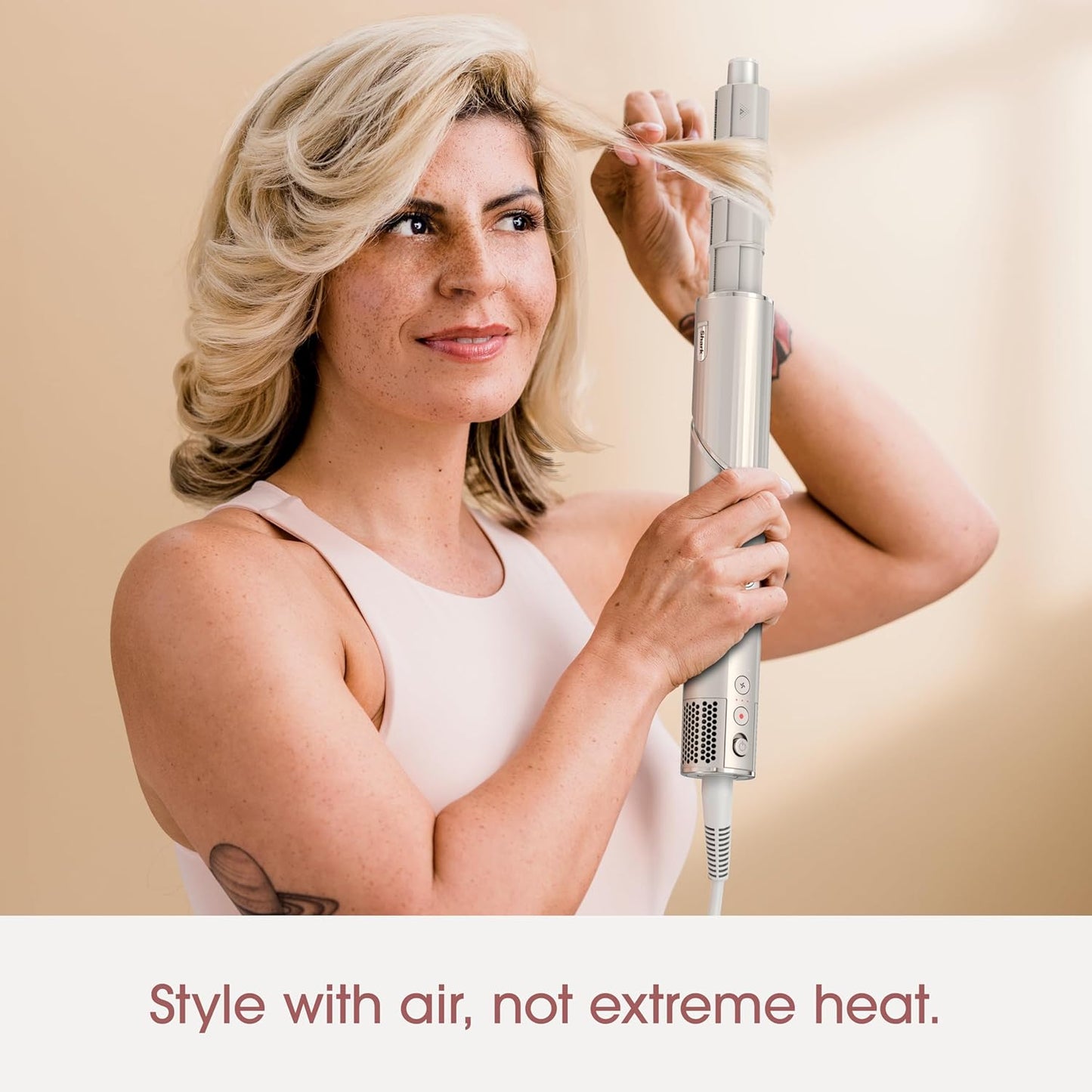 Shark HD430REF (Refurbished) FlexStyle Air Styling & Drying System, Powerful Hair Dryer Brush & Multi-Styler with Auto-Wrap Curlers, Paddle Brush, Oval Brush, Concentrator Attachment, Stone (Renewed)