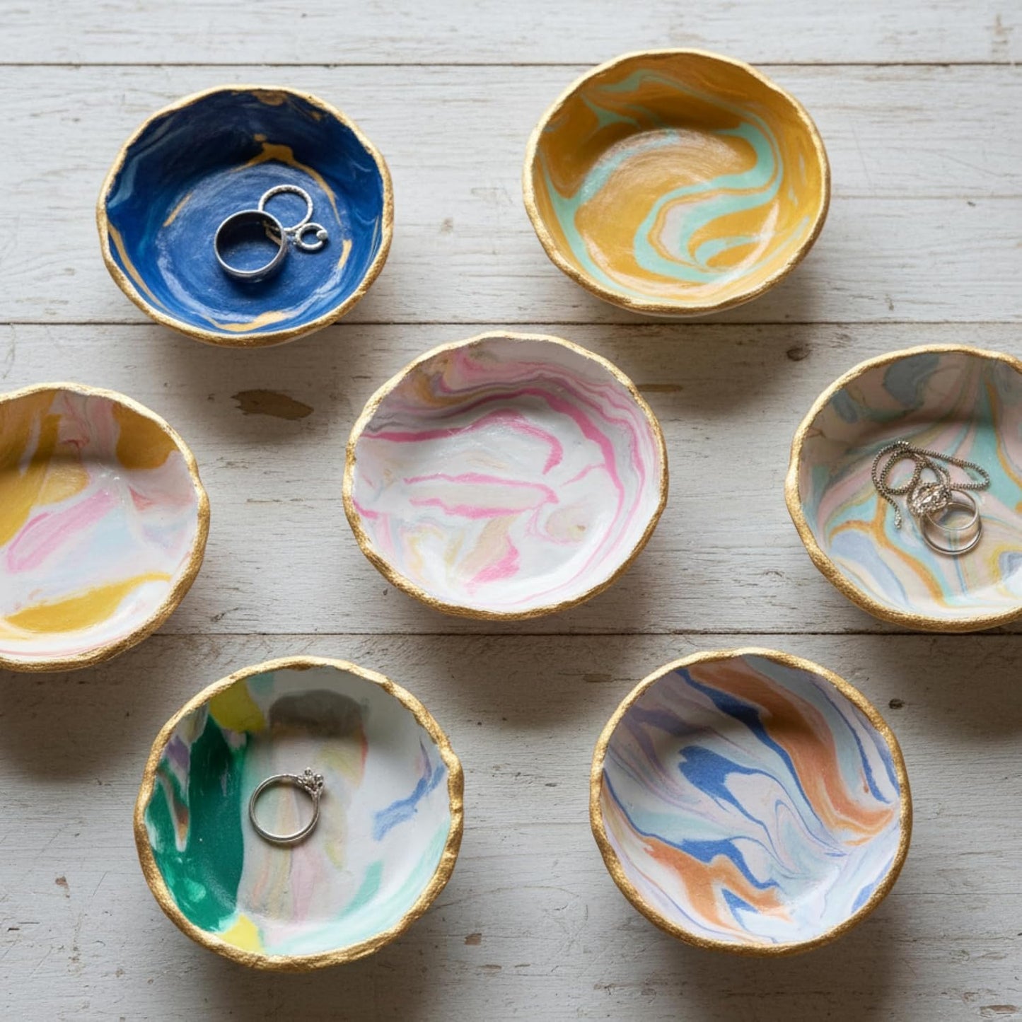 Dan&Darci Craft 'n Clay - Jewelry Dish Making Kit for Kids Ages 8-14 Year Old - Best DIY Arts & Crafts Kits - Easter Gifts - Creative Toys for Preteen & Teenagers - Girl Birthday Gift Ideas