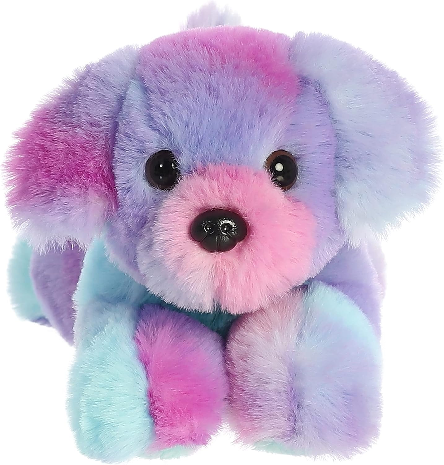 Aurora® Adorable Mini Flopsie™ Puppy Stuffed Animal - Mini Companions Ready for Playful Adventures - for Kids All Ages, Toddlers, Adults, and Families - Rainbow 8 Inches