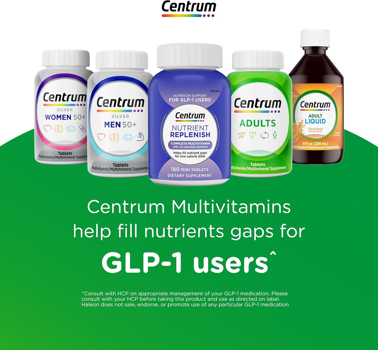 Centrum Silver Multivitamin for Men 50 Plus, Multimineral Supplement, Vitamin D3, B-Vitamins and Zinc, Gluten Free, Non-GMO Ingredients, Supports Memory and Cognition in Older Adults - 100 Ct