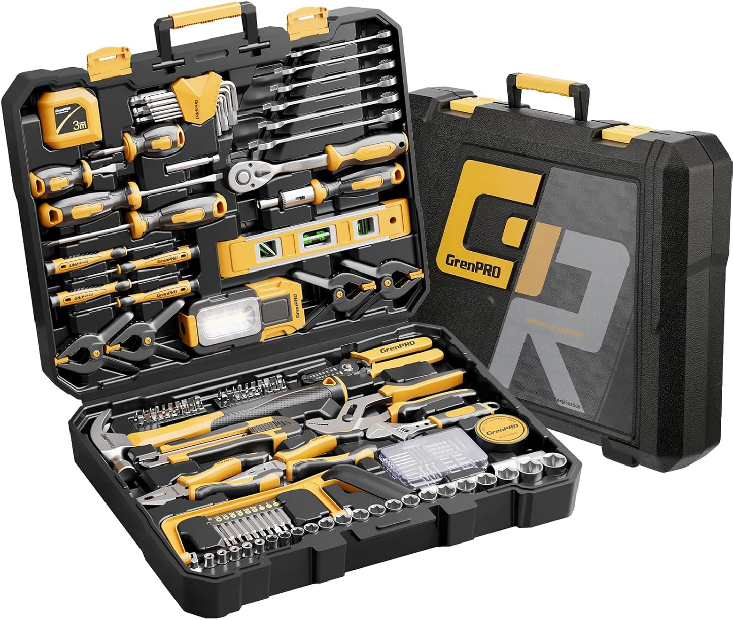 239PCS Tool Set Tool Kit For Home, Basic Household Automotive Motorcycle Car Tool Kits, Portable Plastic Mechanics Tools Boxes Sets With Organizers And Storage Case For Men Women All Purpose