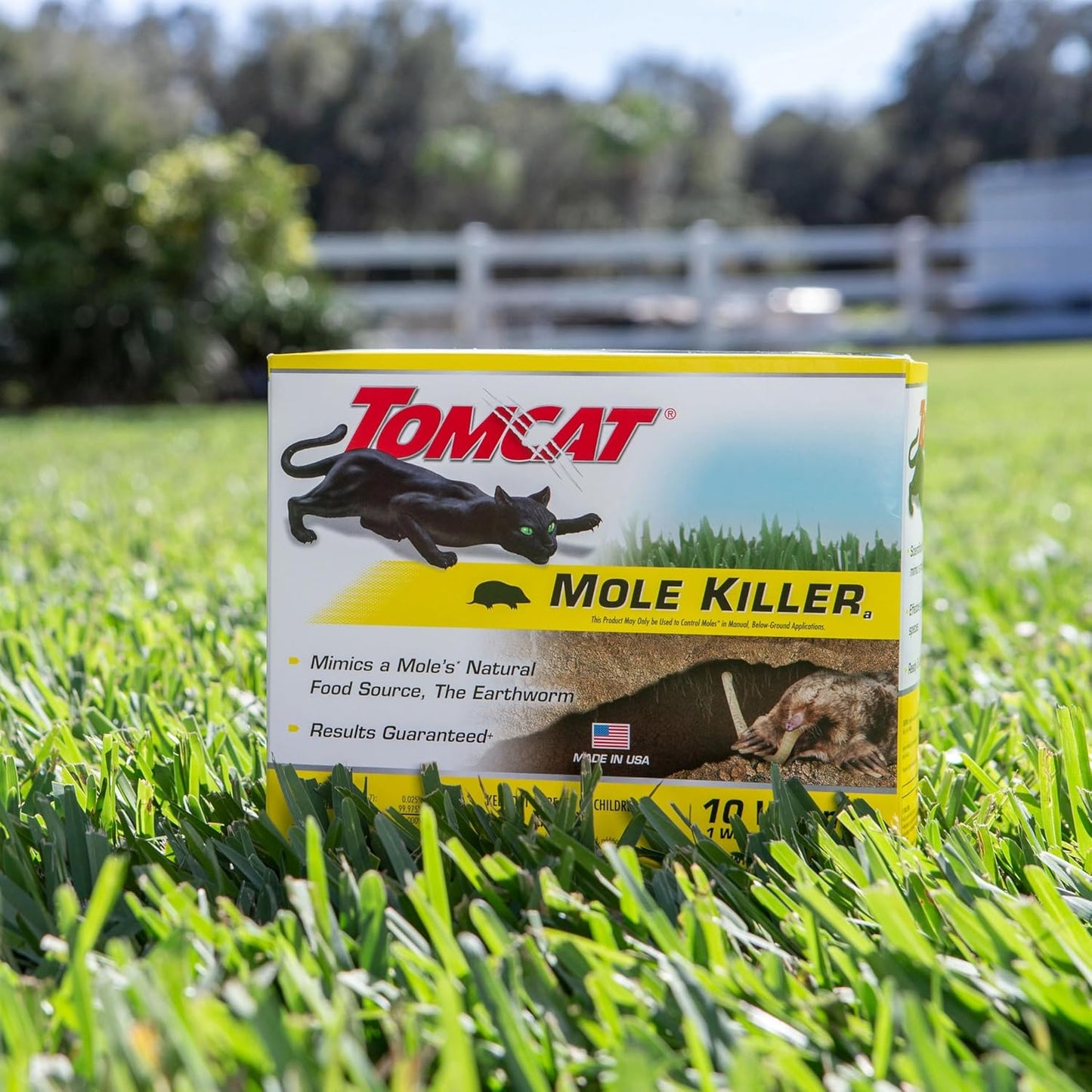 Tomcat Mole Killer(a), Ready-to-Use Worm Bait Strips that Mimic Earthworms, Kills Moles in One Feeding, 10 pk.