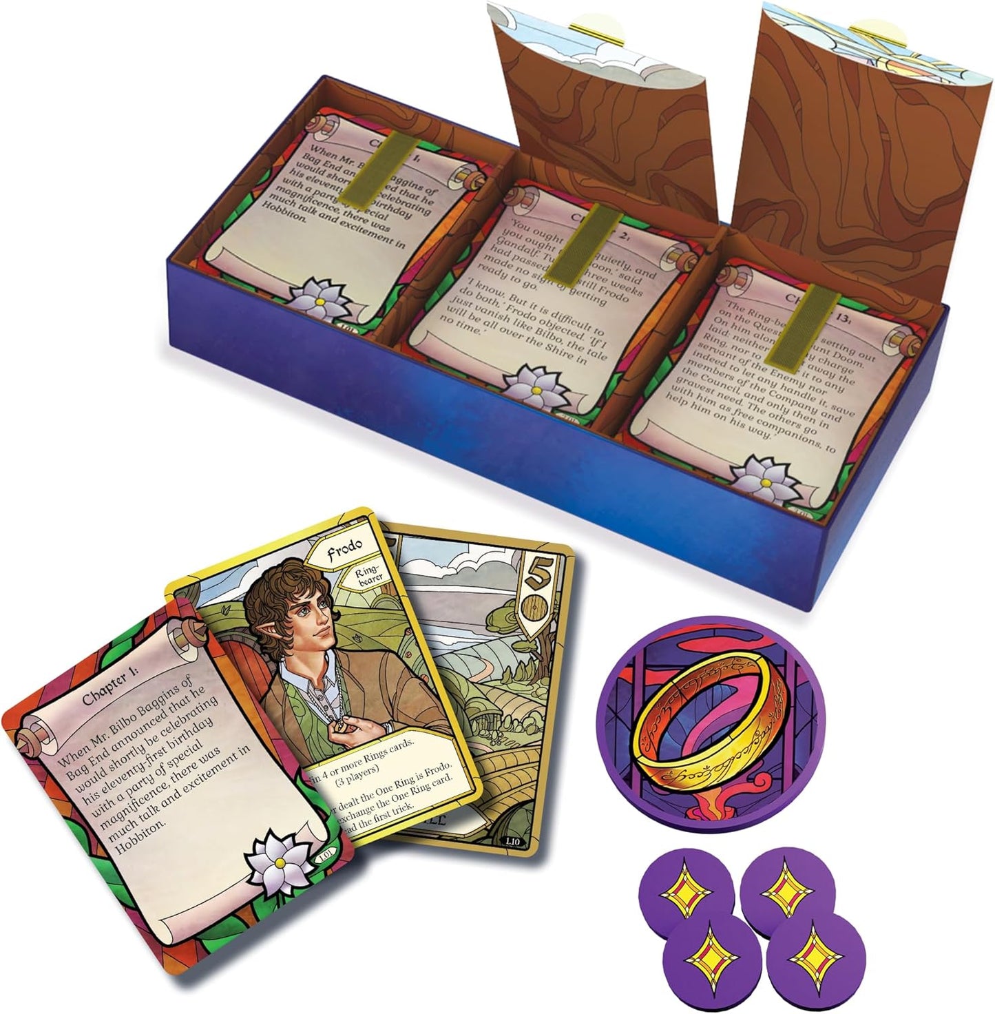 Asmodee The Lord of The Rings The Fellowship of The Ring Trick-Taking Game - A Cooperative Card Adventure! Strategy Game for Kids & Adults, Ages 10+, 1-4 Players, 20 Minute Playtime