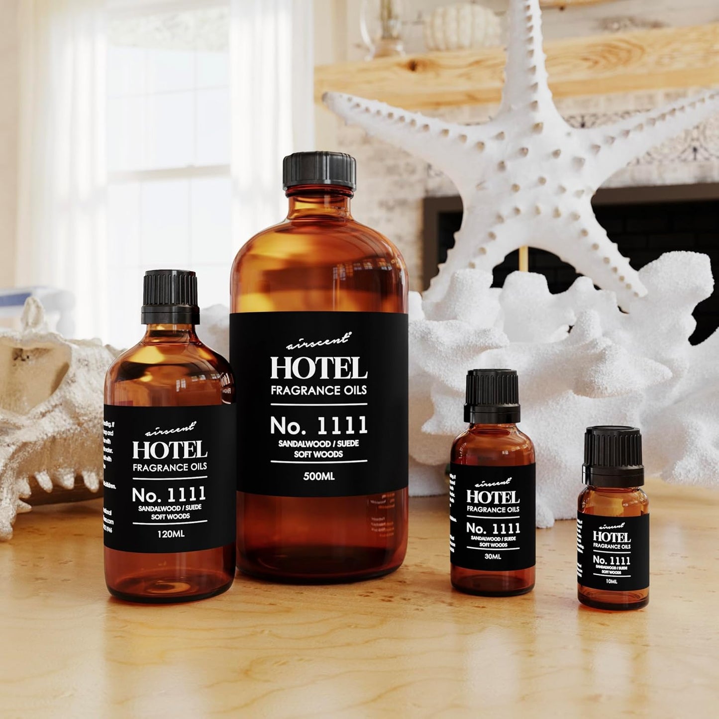 AirScent My Way Diffuser Oil No. 1111 Inspired by the 1 Hotel Miami Scent - Premium My Way Fragrance Oil for Ultrasonic and Waterless Diffusers and Crafting - 120 mL, 4 fl oz Glass Dropper Bottle