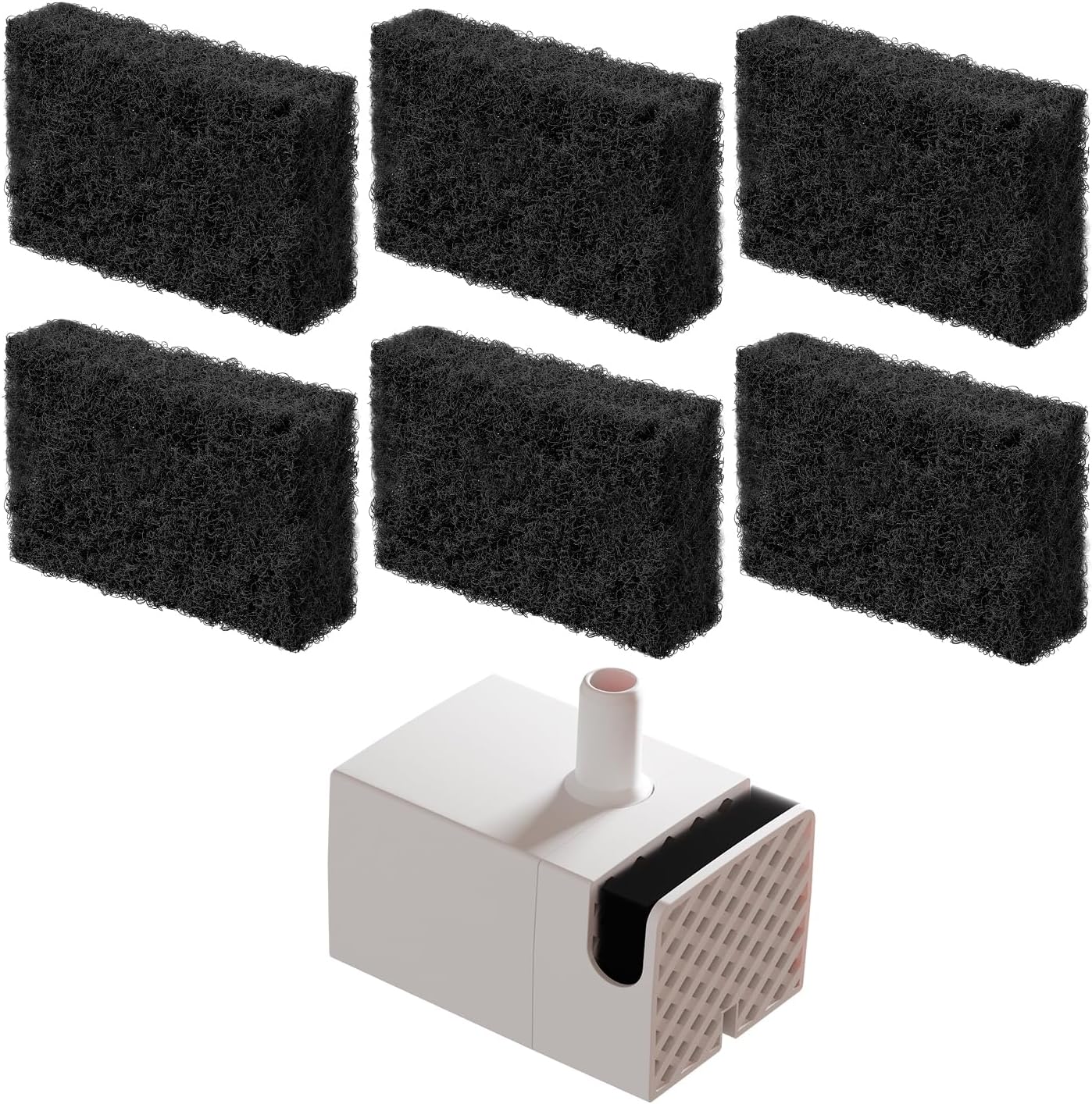 Autoamtic Pet Water Fountain Wirelss Water Pump Replacement Sponge 6pcs