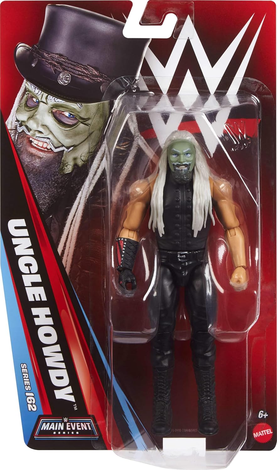Mattel WWE Uncle Howdy Action Figure, Main Event Series #162, 6-inch Collectible Superstar with 14 Articulation Points & Life-Like Look
