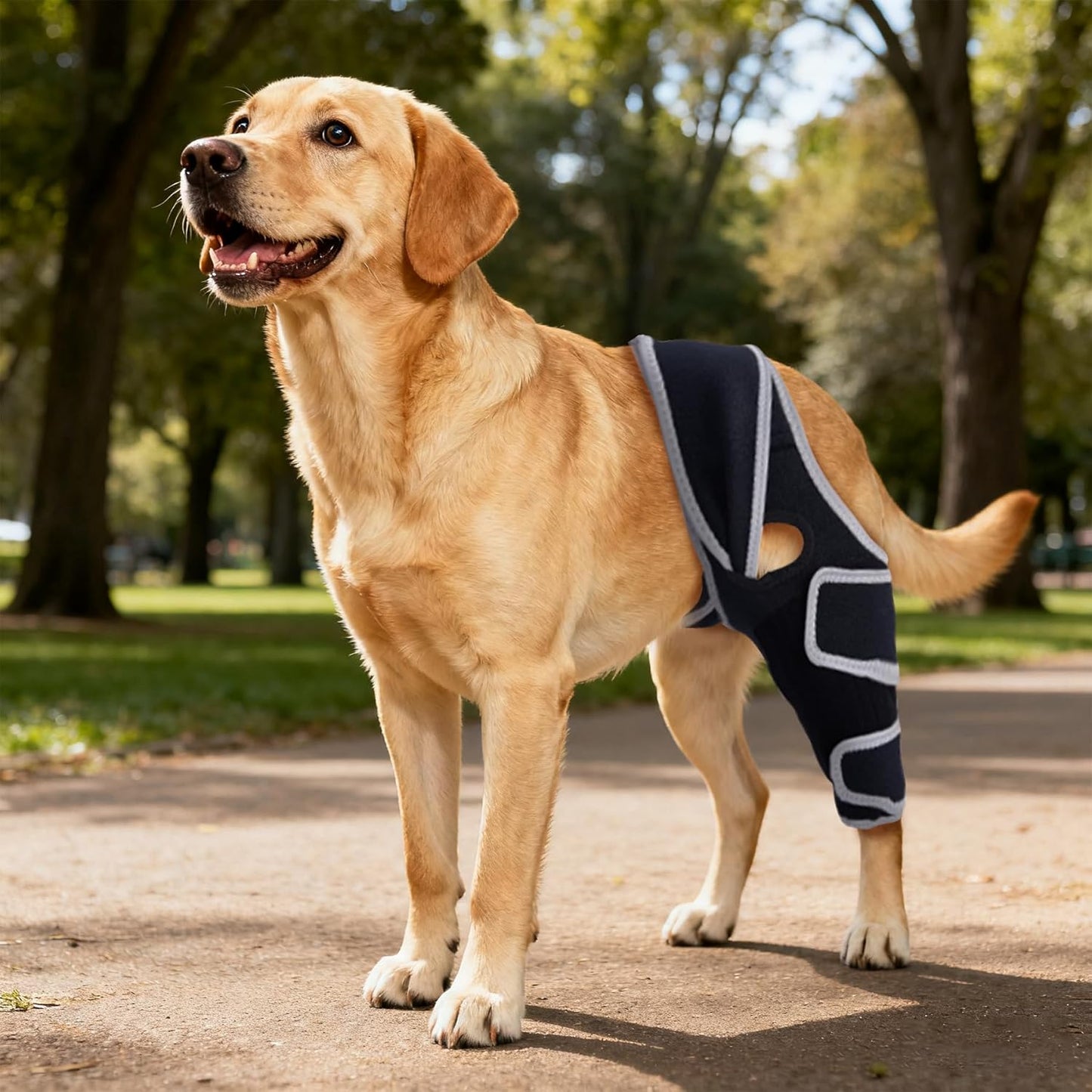 Dog Knee Brace for Torn ACL, CCL – Hind/Back Leg Support with Harness & Anti-Slip Straps – Adjustable Fit, Soft & Breathable, Post Surgery & Injury Recovery Hand Washable S