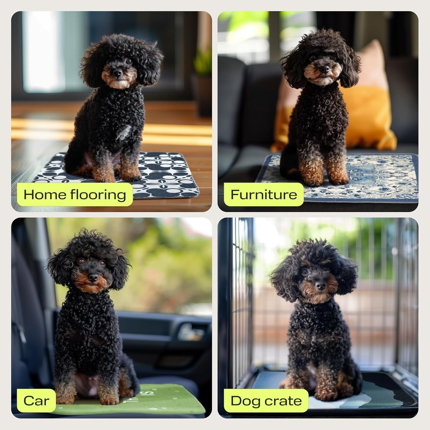 PETSPY Washable Pee Pads for Dogs - Super Absorbent Reusable Puppy Training Pads - 100% Waterproof, Leak-Proof & Non-Slip Whelping Pads for Pet Housebreaking