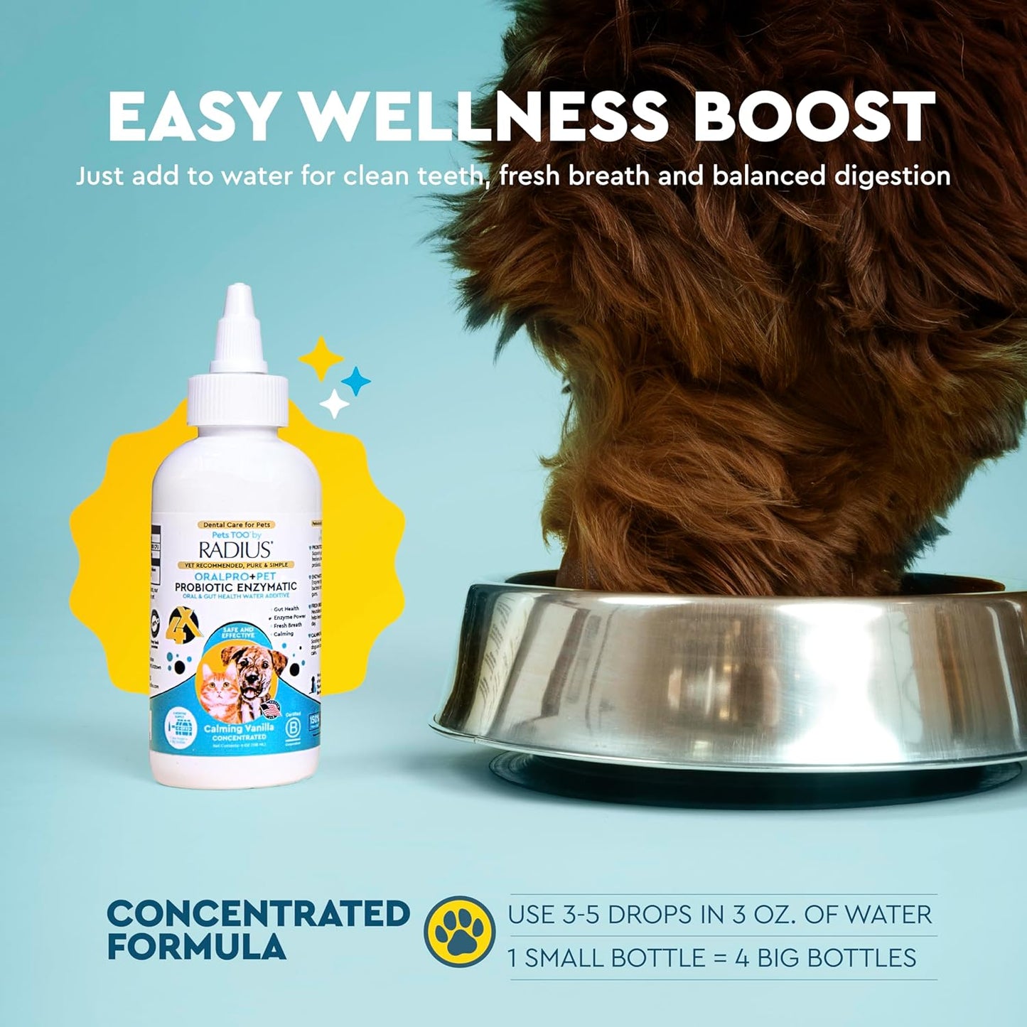 RADIUS OralPro+ Pet Probiotic Dental Water Additive (Enzymatic)