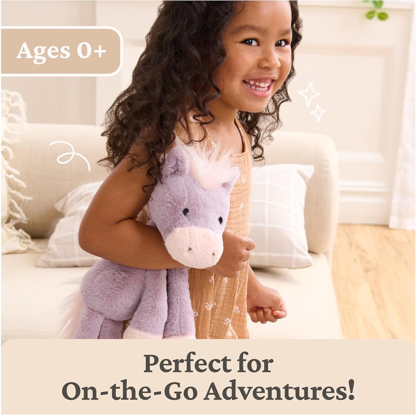 GUND Take-Along Friends Plush, Penni Pony Stuffed Animal, Toy Horse for Ages 1 and Up, Lilac, 15"
