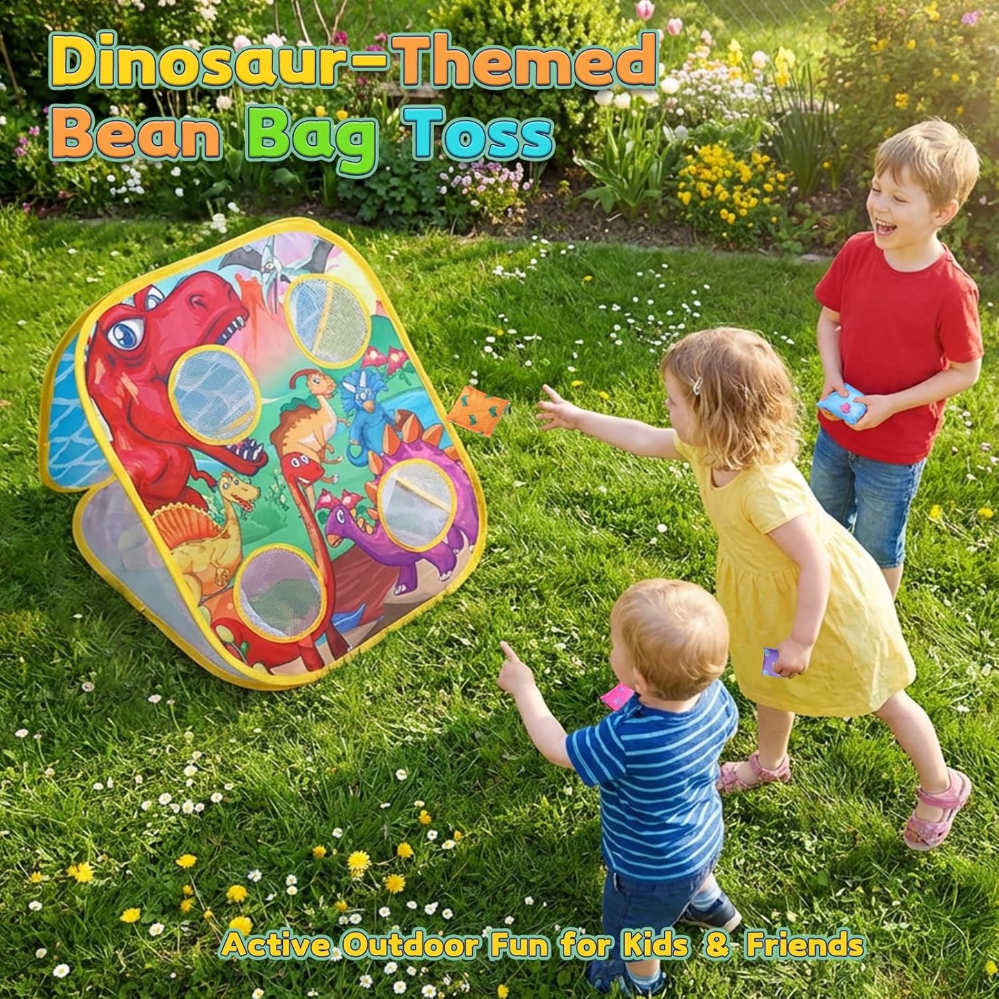 Bean Bag Toss Game for Kids - Cornhole Board Outdoor Toys for Toddlers -Party Activities Carnival Outside Yard Backyard Beach Lawn Games Toy for Kid Boys Girls Age 3 4 5 6 7 8 Year Old Birthday Gifts