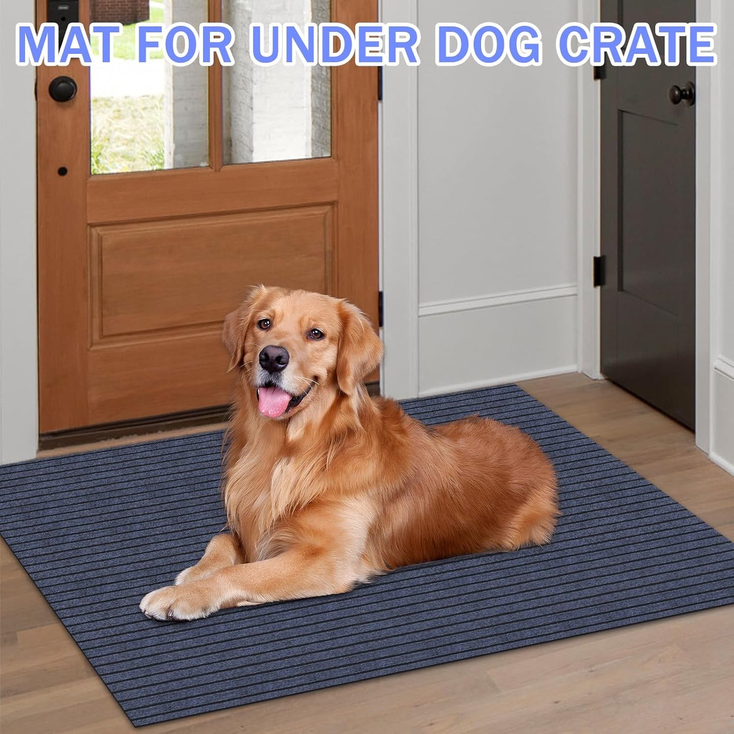 47" X 59" Mat for Under Dog Crate Waterproof Non-Slip Kennel Mat to Protect Floors Dog Playpen Mat Reusable Waterproof Non Slip Rug Whelping Pad for Pet