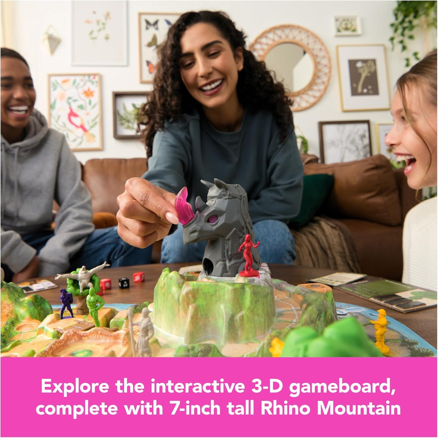 Spin Master Games, Jumanji Stampede, 3D Adventure Cooperative Board Game, for Fans of The Jumanji Movies, Easter Gift, 2-4 Players, for Ages 8 & Up