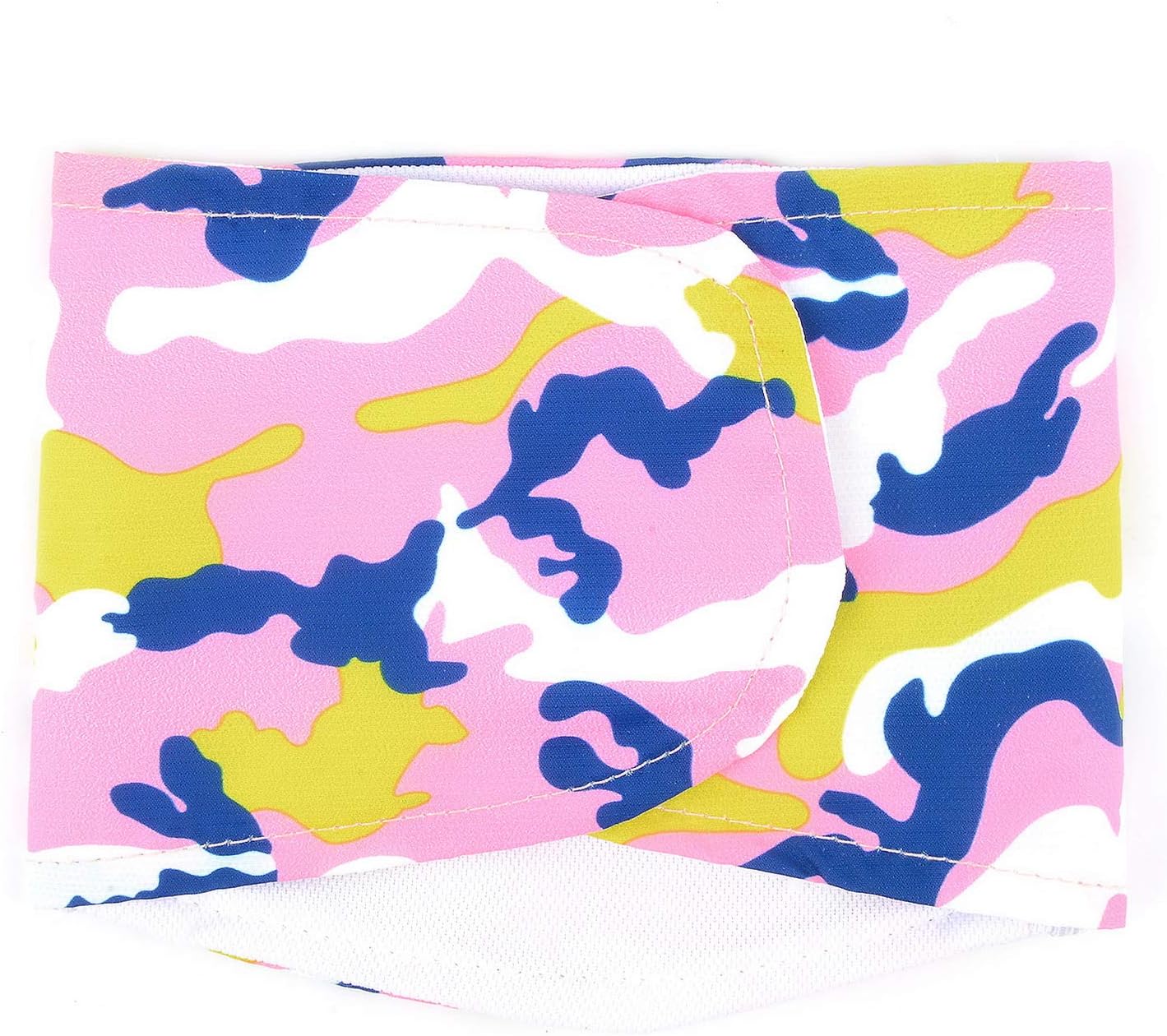 SELMAI Belly Bands for Male Dogs Small Medium Adjustable Washable Doggie Wrap Diapers Leakproof Reusable Comfy Boy Puppy Nappies Absorbent Pads Prevent Licking Fashion Camouflage Design 2 pack Size XL