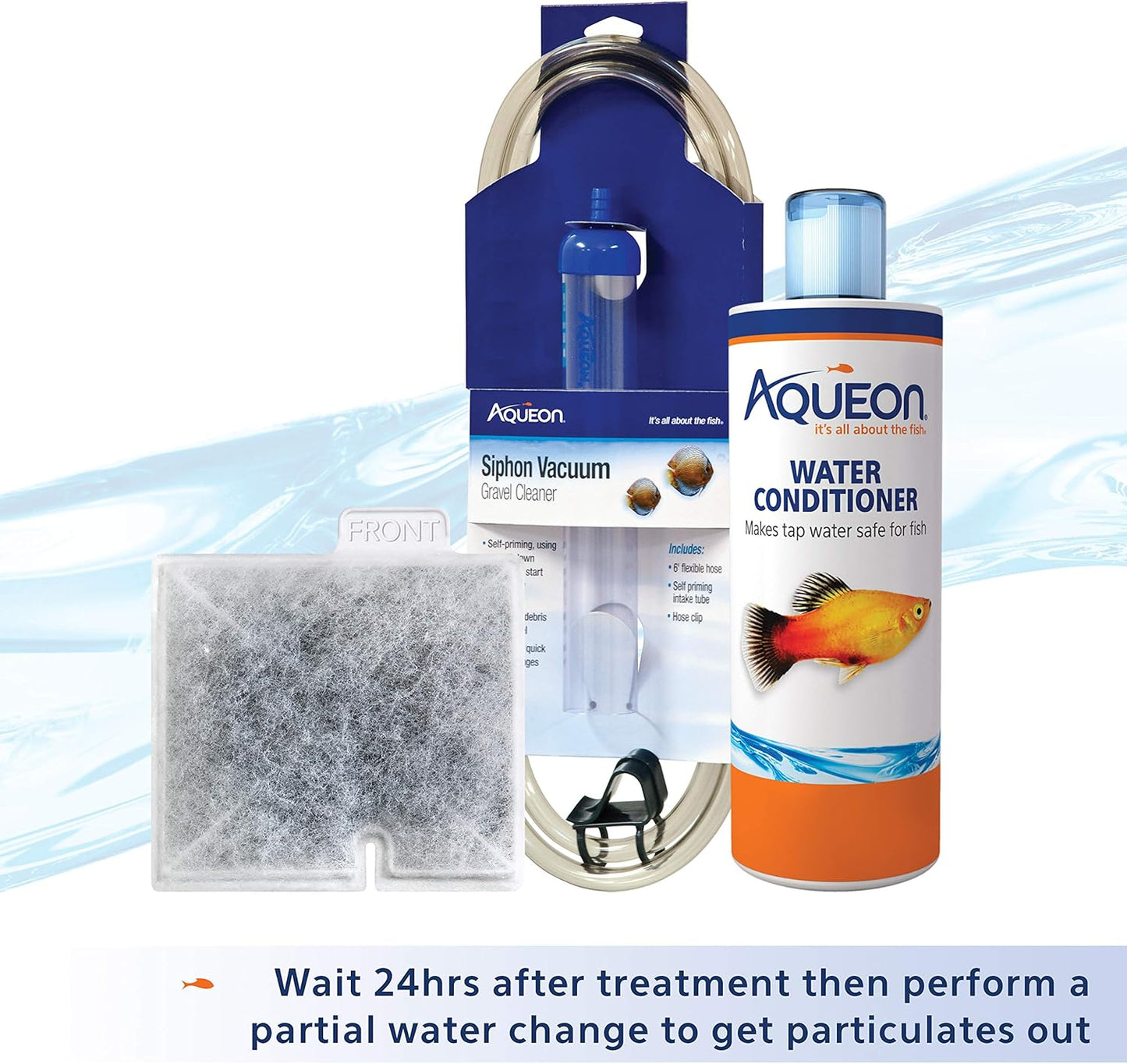 Aqueon Freshwater Aquarium Water Clarifier, Clears Cloudy Fish Tank Water, Safe to Use with Fish and Plants - 8 Ounces