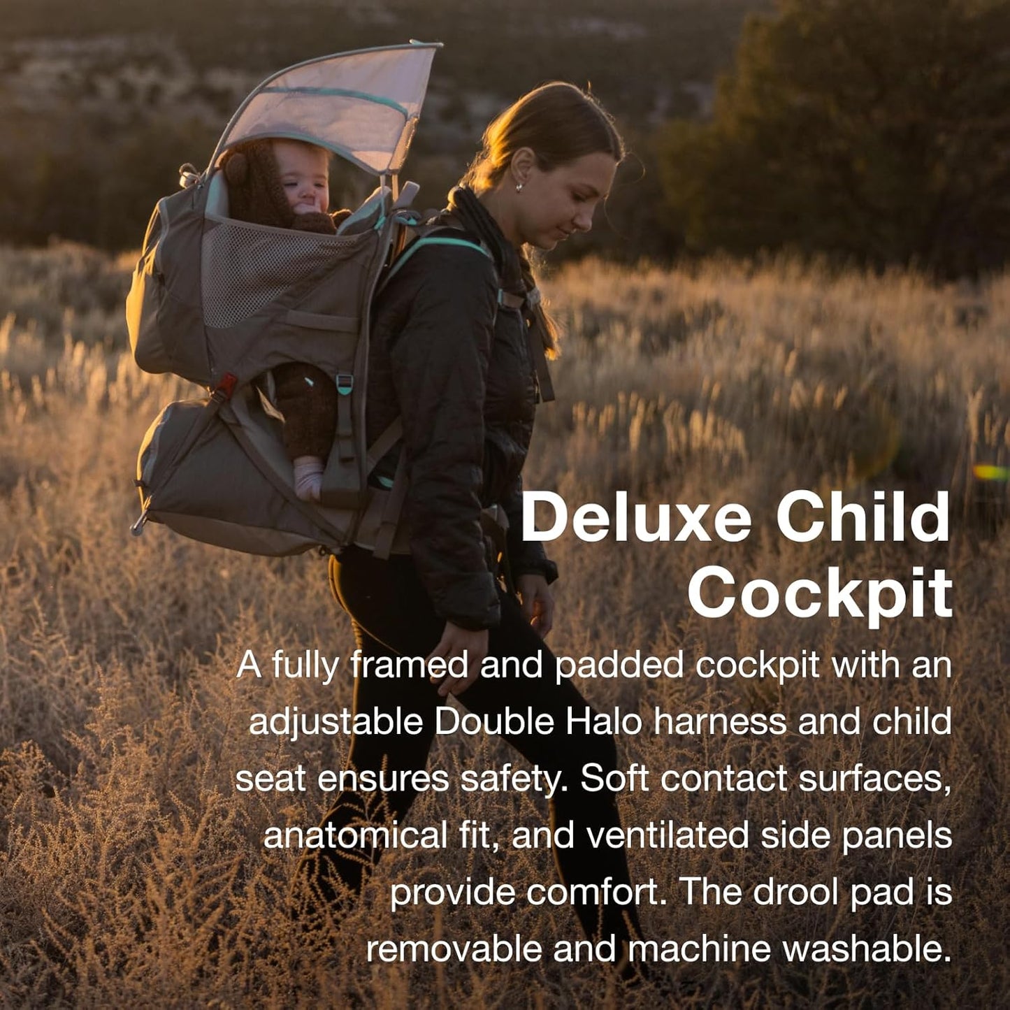 Osprey Poco Child Carrier Backpack - Adjustable Travel Baby Carrier with Sunshade - Hiking Carrier for Toddlers