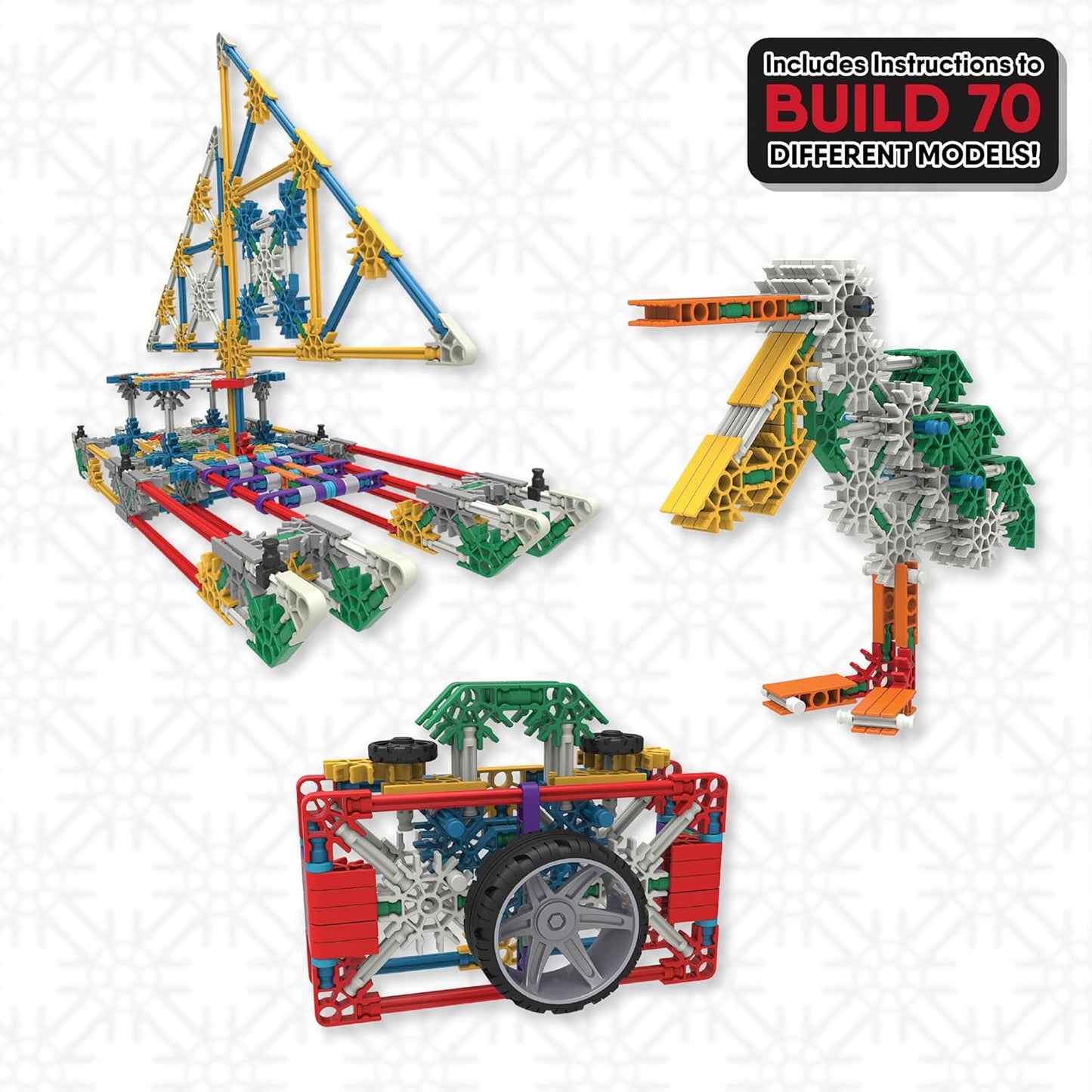 K'NEX - 70 Model Building Set‚ 705 Pieces, STEM Learning, Creative Play Set‚ Ages 7+