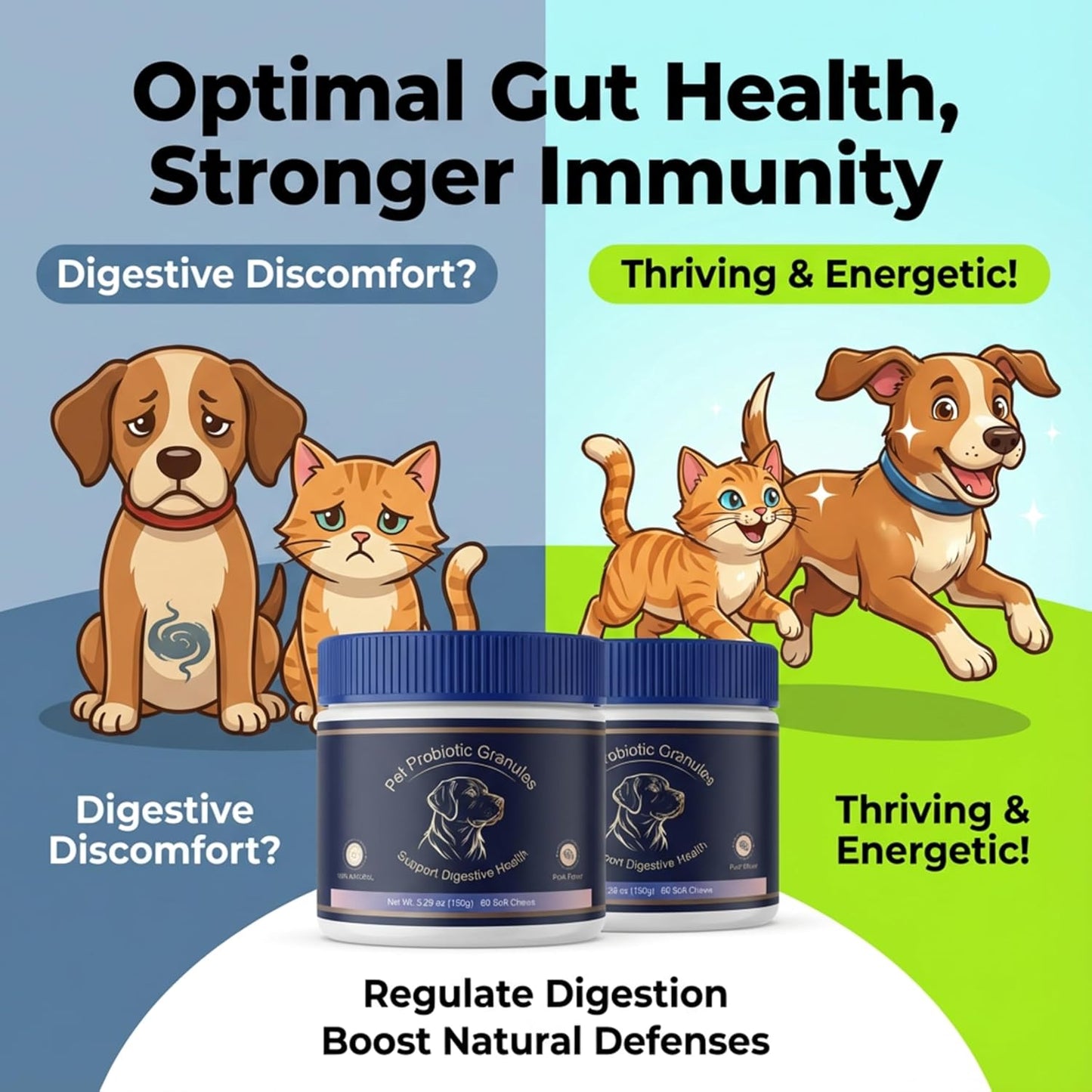 Probiotics for Dogs, Support Gut Health, Occasional Diarrhea, Digestive Health & Seasonal Allergies, Pork Flavor, 60 Soft Chews