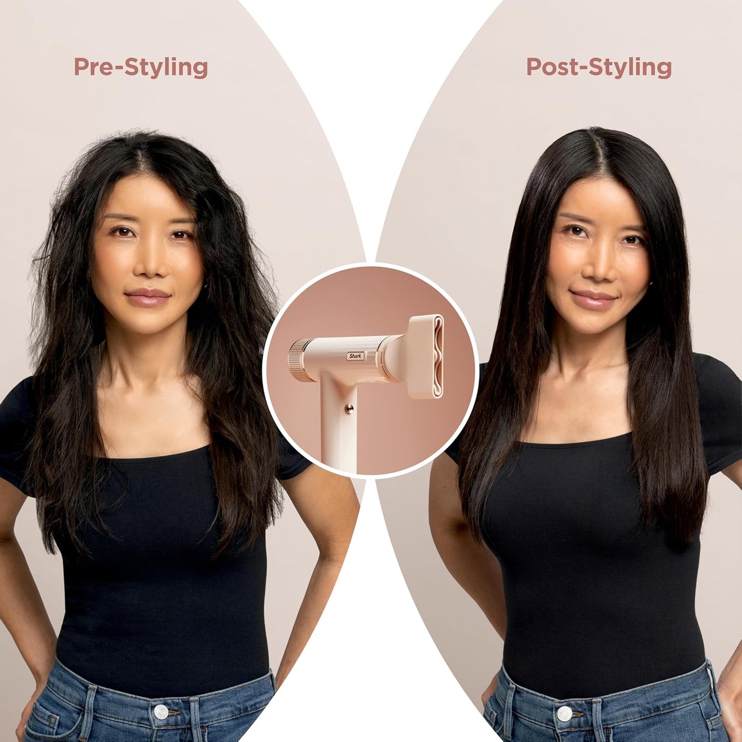 Shark Hair Dryer | SpeedStyle | No Heat Damage Hair Styling Tool | 3 Styling Tools Included | Portable & Powerful Blow Dryer | Best for Straight & Wavy Hair | Silk | HD331