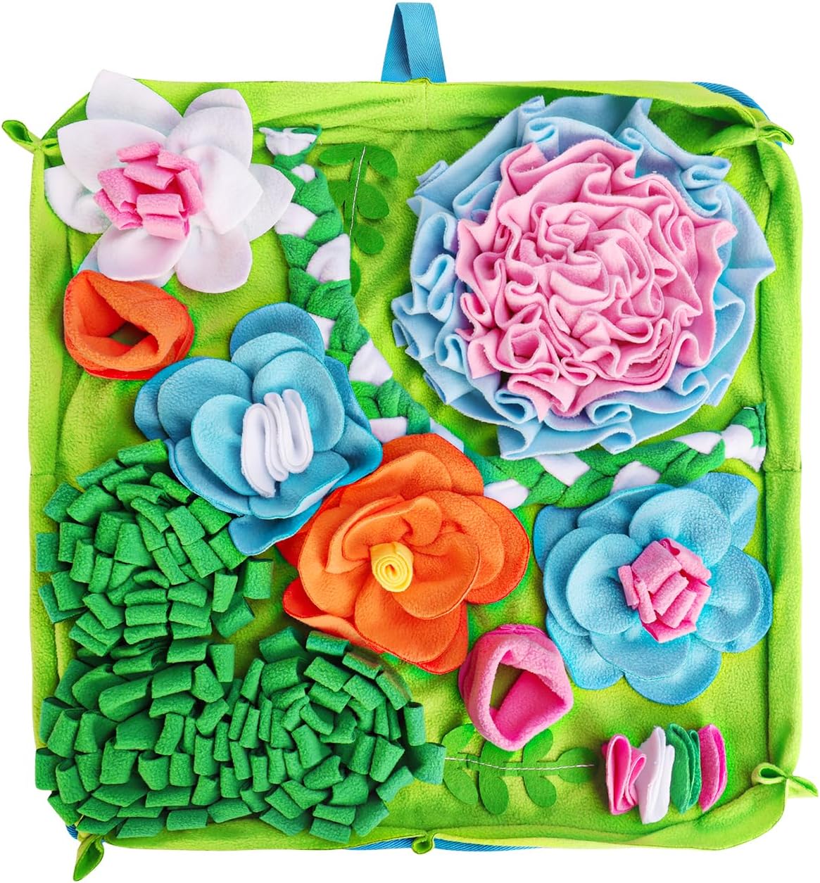 Snuffle Mat for Dogs, Slow Feeding Game Interactive Puzzle Dog Food Mat,Encourage Natural Foraging Skill-Dog Snuffle Mat 19.7''x19.7''Easy to Clean, Durable