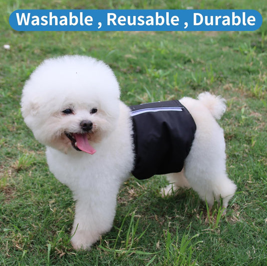 Washable Dogs Diapers Male Dog Belly Band for Small Dogs,Pack of 5 Reusable Super Absorbent Doggie Diapers Male Puppy Wrap,S