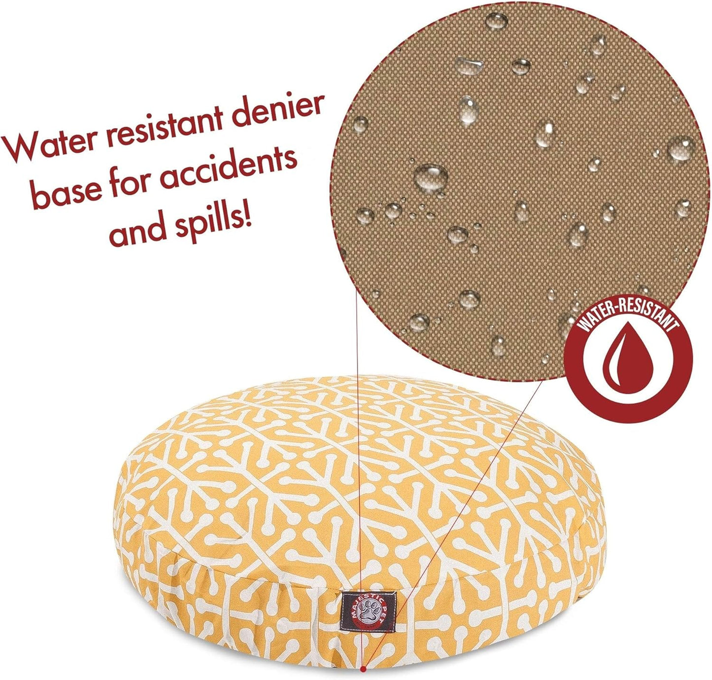 Pacific Aruba Small Round Indoor Outdoor Pet Dog Bed With Removable Washable Cover By Majestic Pet Products