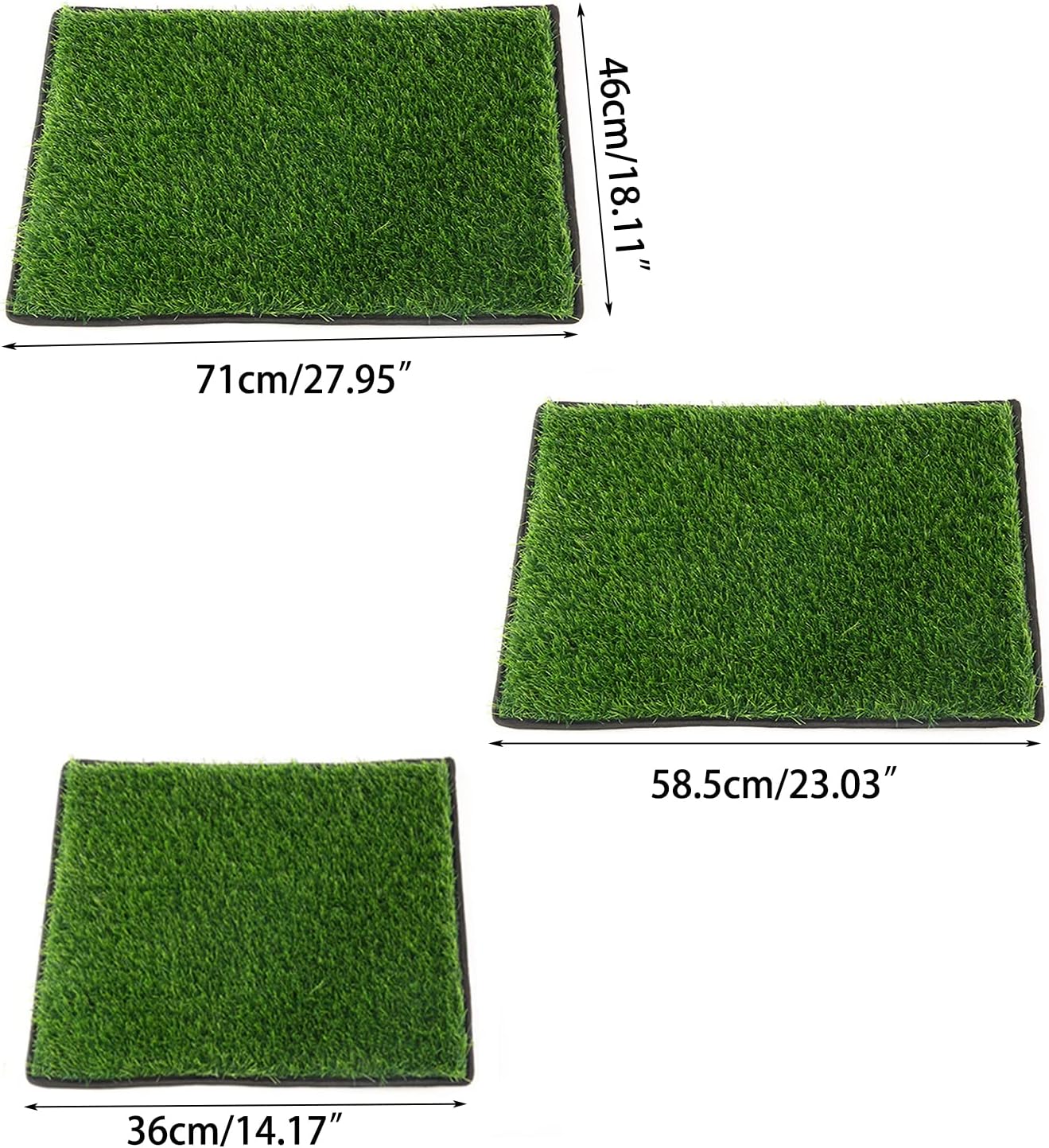 hejhncii Pet Dog Urine Pad Faux Grass Dog Pee Pad Waterproof Dog Diaper Pad Artificial Grass Rug Mats for Dog Potty Training Pad