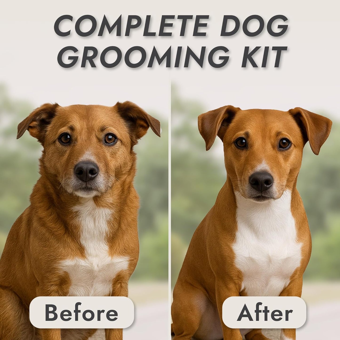 Kong 2-Speed Cordless-Corded Dog Clipper Kit – Stainless Steel Blade, Waterproof, LED Spotlight, Use-While-Charging, 6 Guide Combs, Ergonomic Handle – Red/Gray, Medium Coat Types