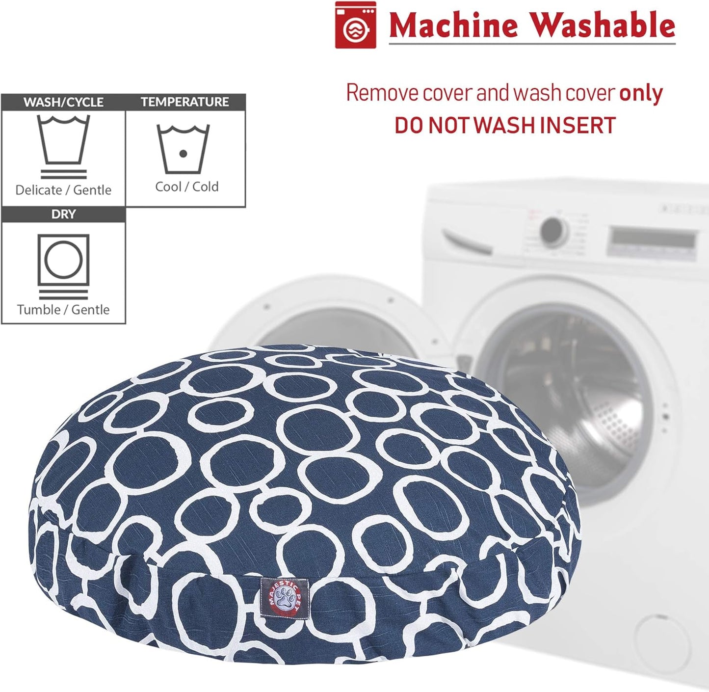 Majestic Pet Fusion Navy Small Round Pet Bed