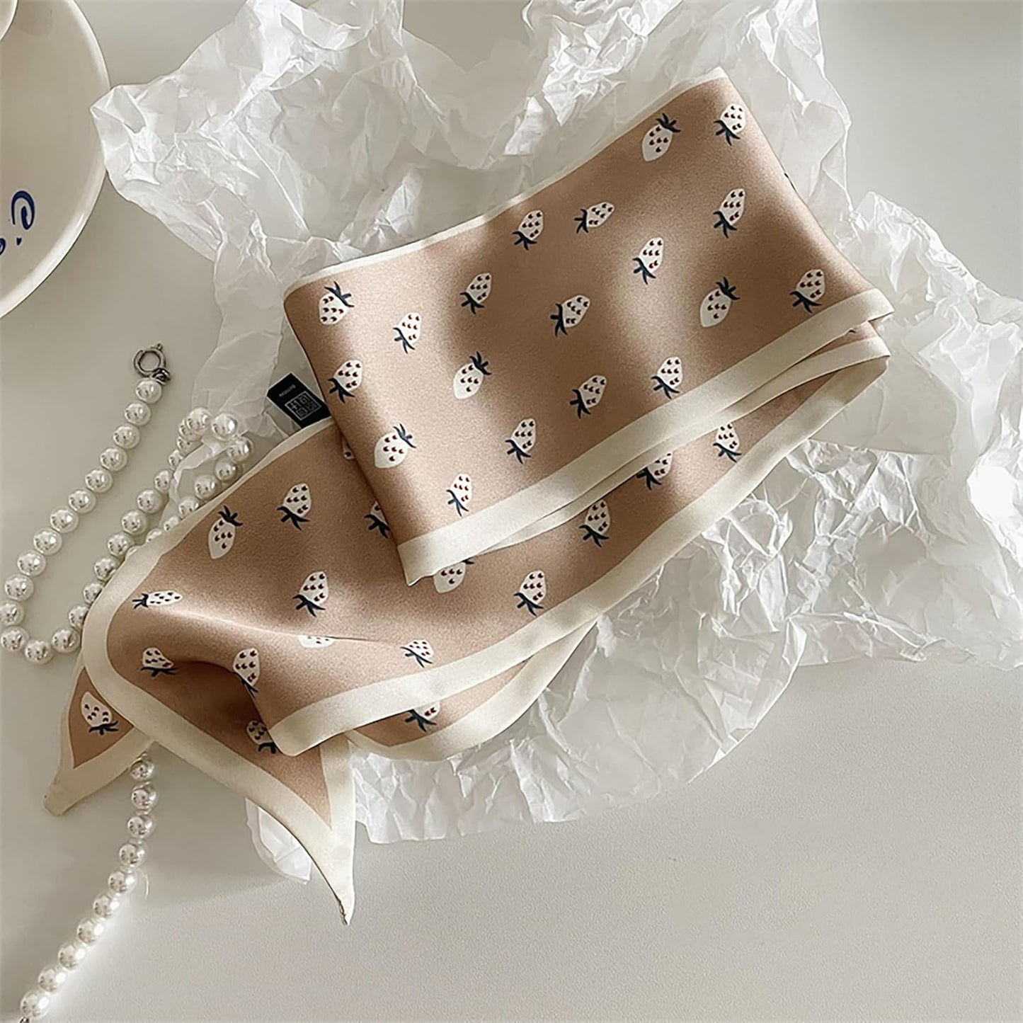 WENLOOY 4 Pack Purse Scarf Bags for Women Handbag Scarfs Band Lightweight Skinny Hair Neck Accessories Fashion Gifts
