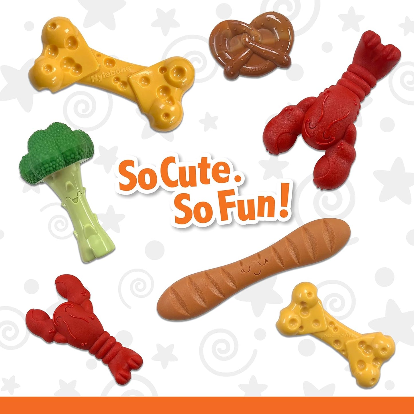 Nylabone Lobster Power Chew Toy for Dogs, Dog Toys for Aggressive Chewers, Filet Mignon Flavor, Small Dogs - Up to 25 Ibs, 1 Count