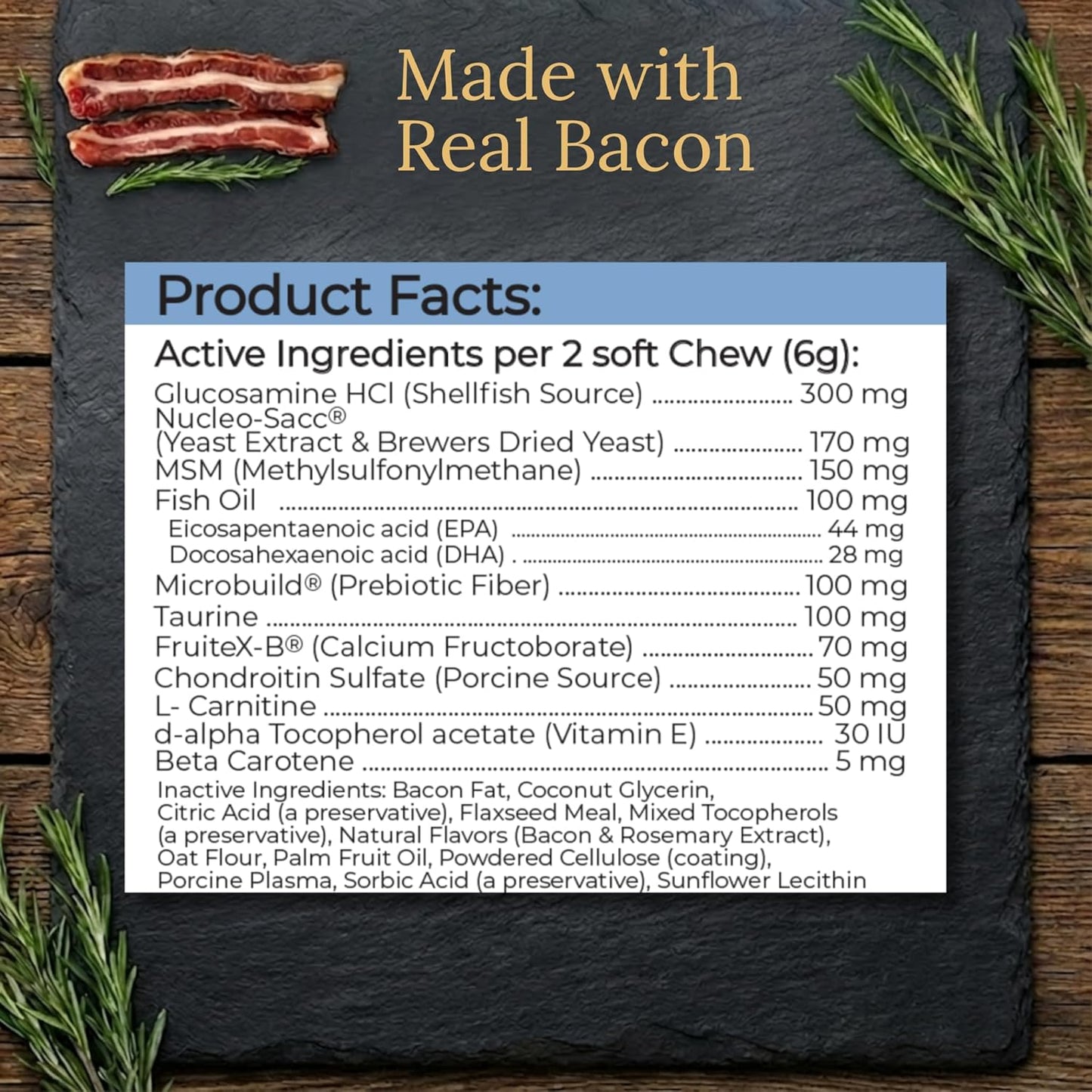 Multivitamins, Balanced Nutrition for Your French Bulldog, 90 Count, Made in The USA with Real Bacon