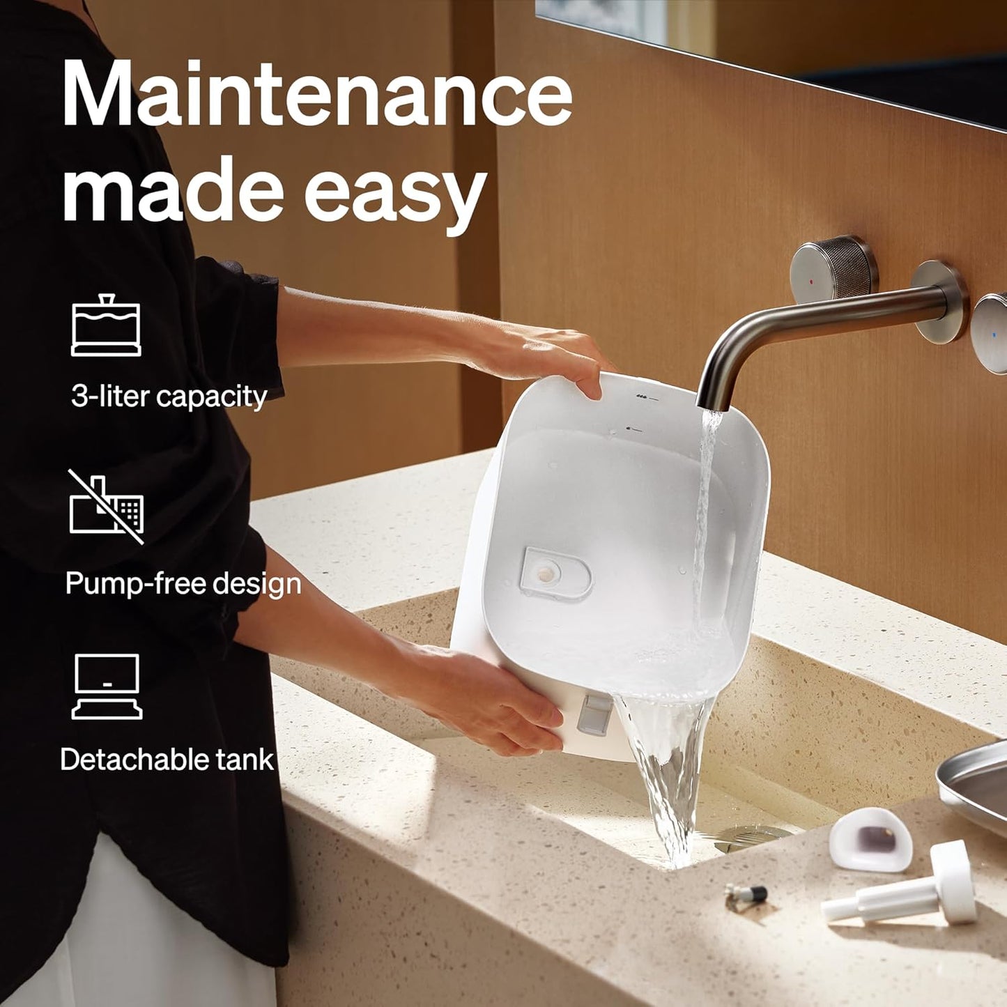 PETLIBRO Upgrade Cat Water Fountain + 4 Packs Genuine Cat Fountain Filter Replacement, Dockstream 2 Smart App Monitoring 5G WiFi Auto Cat Fountain Stainless Steel Tray for Drinking, 3L/101oz