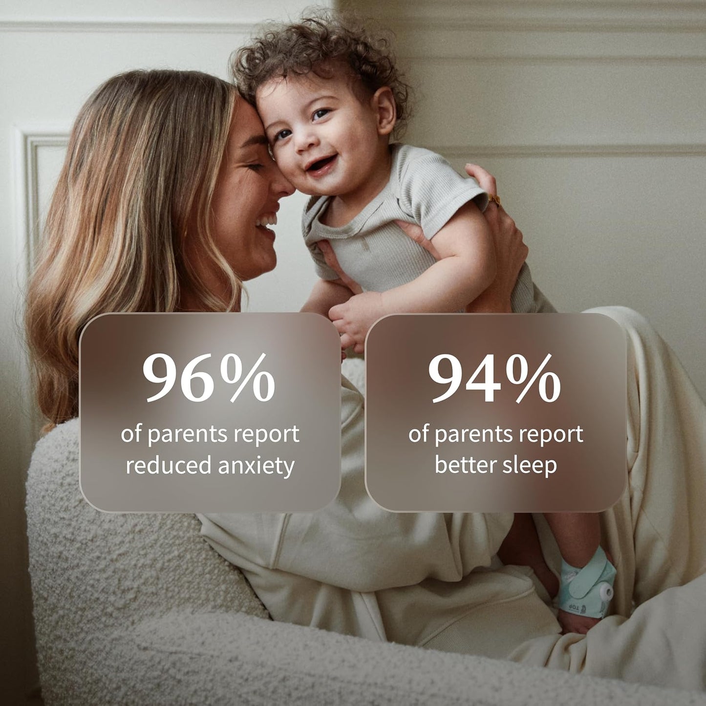 Owlet Dream Sock® - FDA-Cleared Smart Baby Monitor - Track Live Pulse (Heart) Rate, Oxygen in Infants - Receive Notifications - Mint