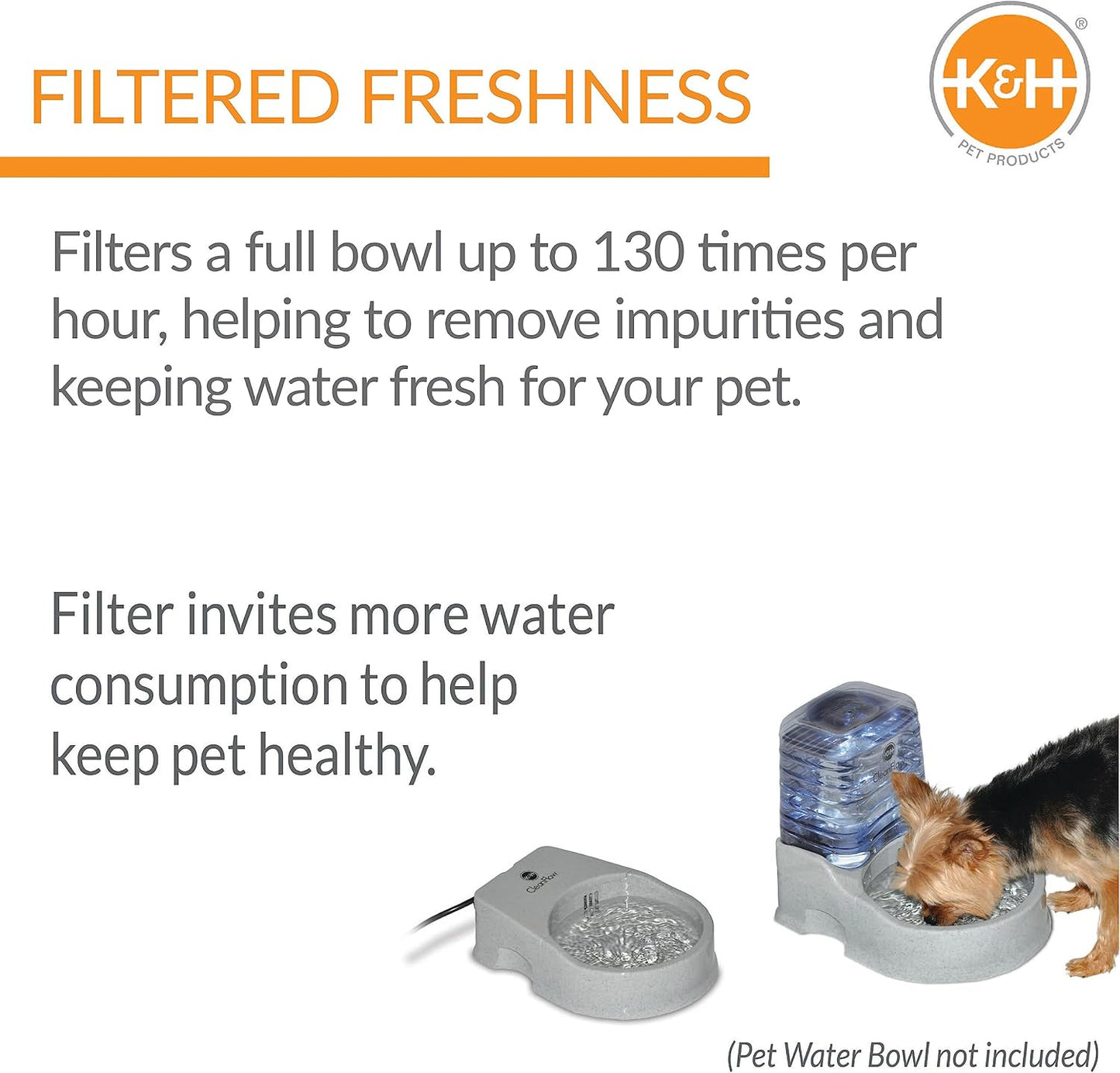 K&H Pet Products CleanFlow Filtered Pet Water Bowl Replacement Filter Black Small 3 Count (pack of 1)