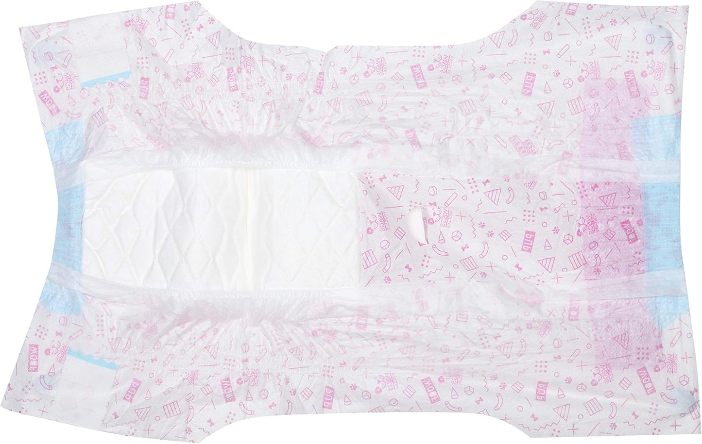 Wags & Wiggles Female Dog Diapers - Small Disposable Doggie Diapers for Dogs in Heat, Incontinence, Travel, or House Training, 15"-19" Waist, 12 Count