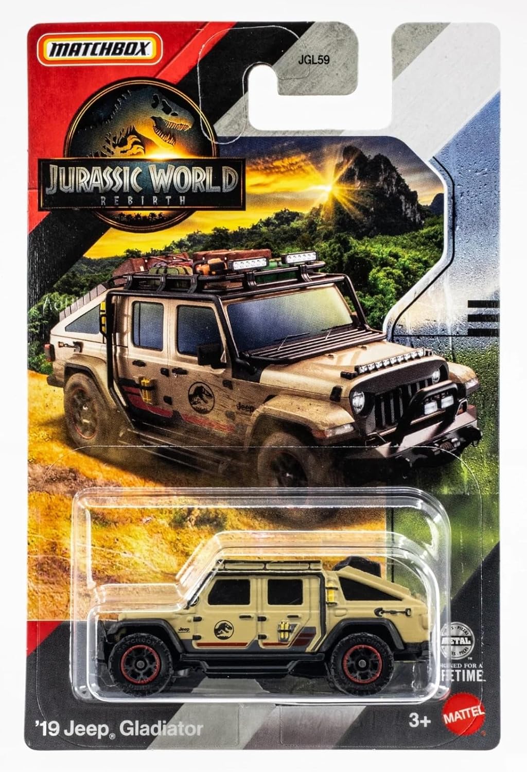 Jurassic World Matchbox Die-Cast Vehicle Set, '19 Jeep Gladiator, '14 Mercedes G350, Jeep Wrangler, Ford Explorer, 4 Pack, Ages 3+ JGL59-956A