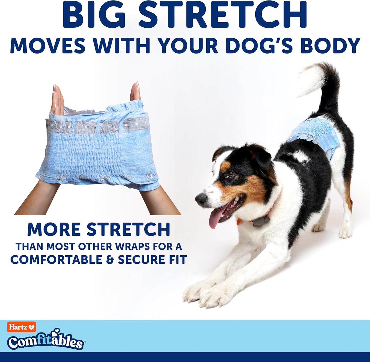 Hartz Comfitables Disposable Male Dog Wraps with Stretchy Waistband, Small 12 Count