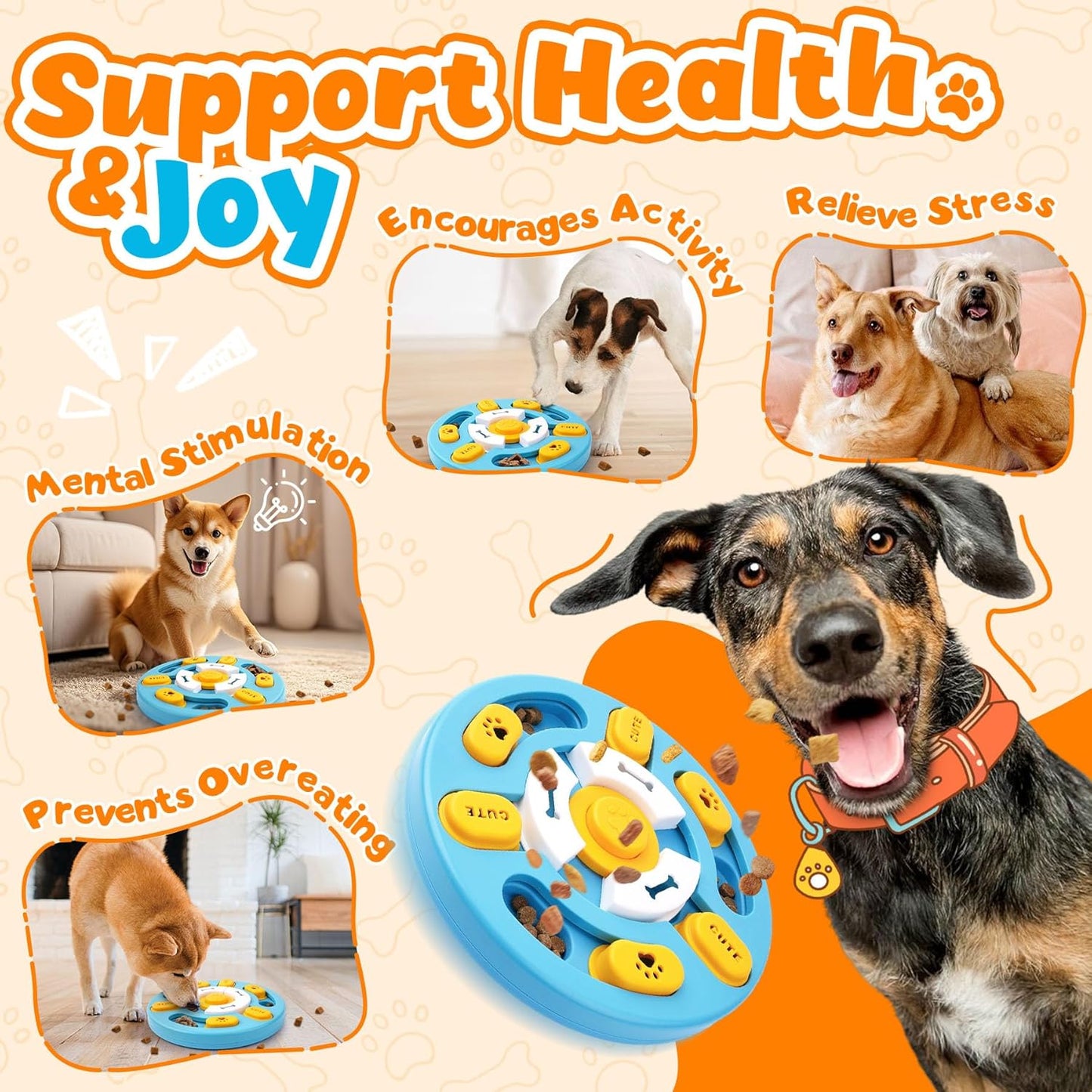 Advanced Dog Puzzle Toys for IQ Training & Mental Stimulation,Dog Lick Mat with Suction Cups for Anxiety Relief and Keeping Them Busy